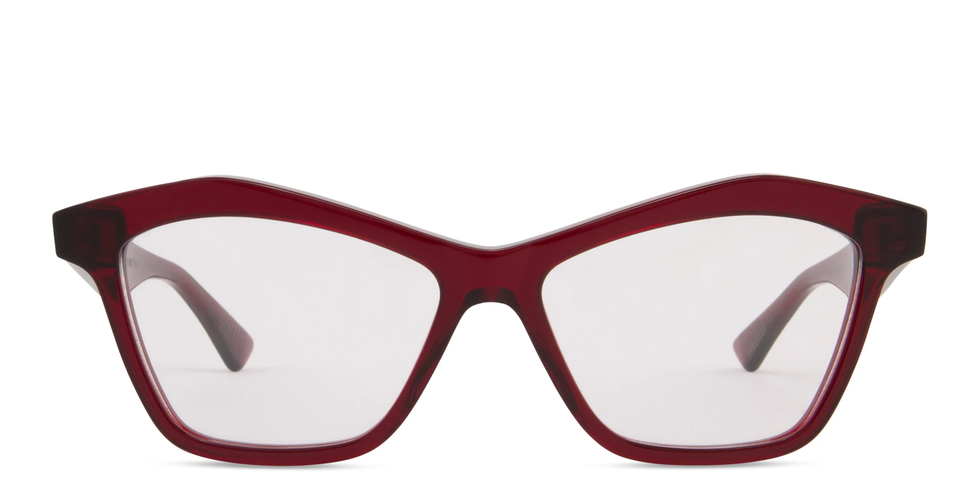 Shop BOTTEGA VENETA Cat-Eye Eyeglasses in Red online.