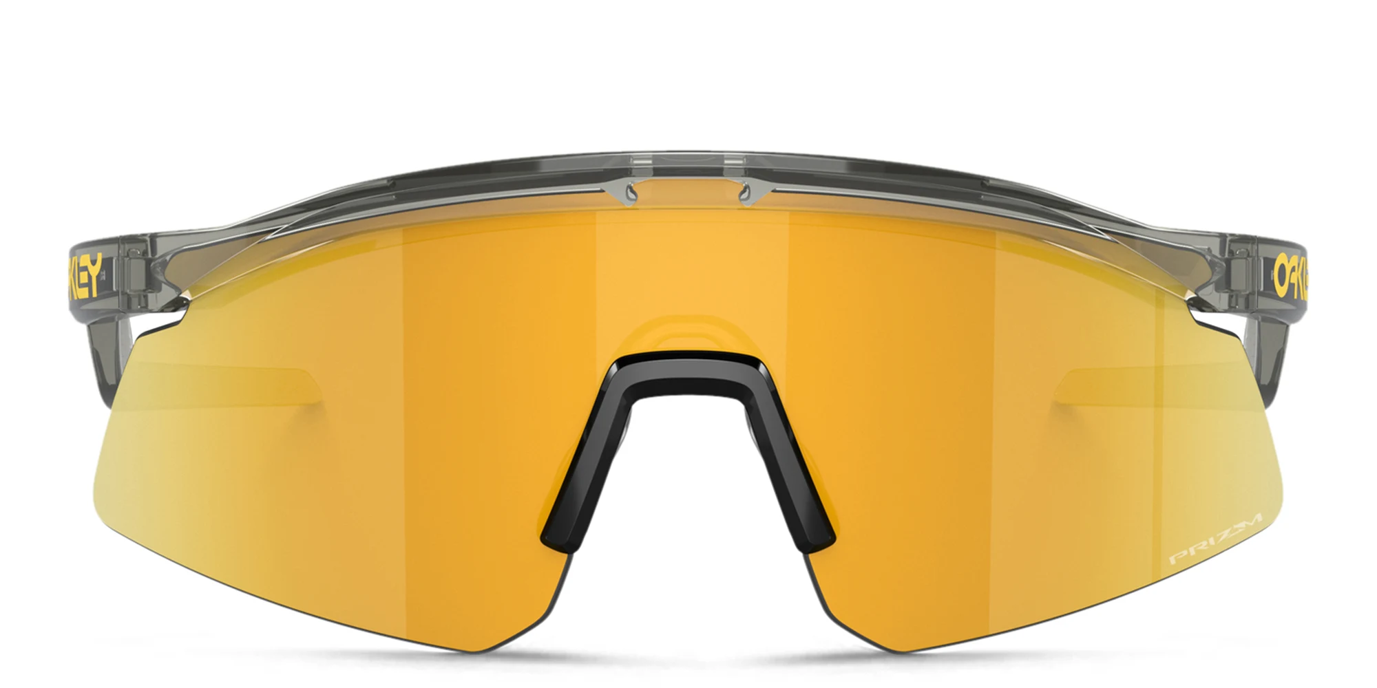 Shop Oakley Half-Rim Mask Sunglasses in Grey Ink online.