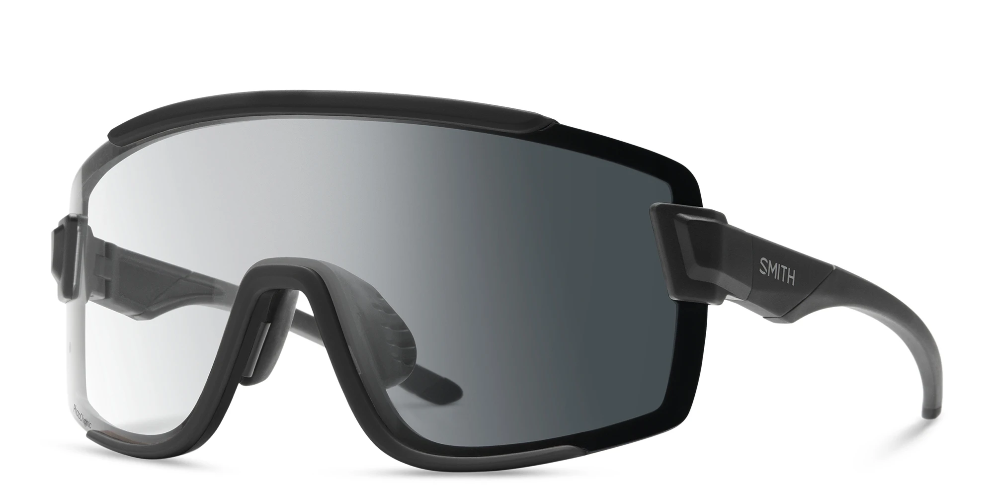 Shop SMITH Unisex Wide Irregular Sunglasses in Black online.