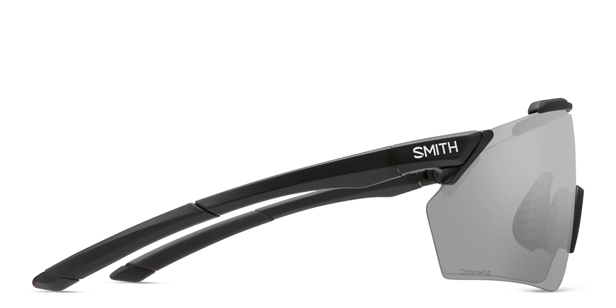 Shop SMITH Unisex Rimless Wide Irregular Sunglasses in Black online.