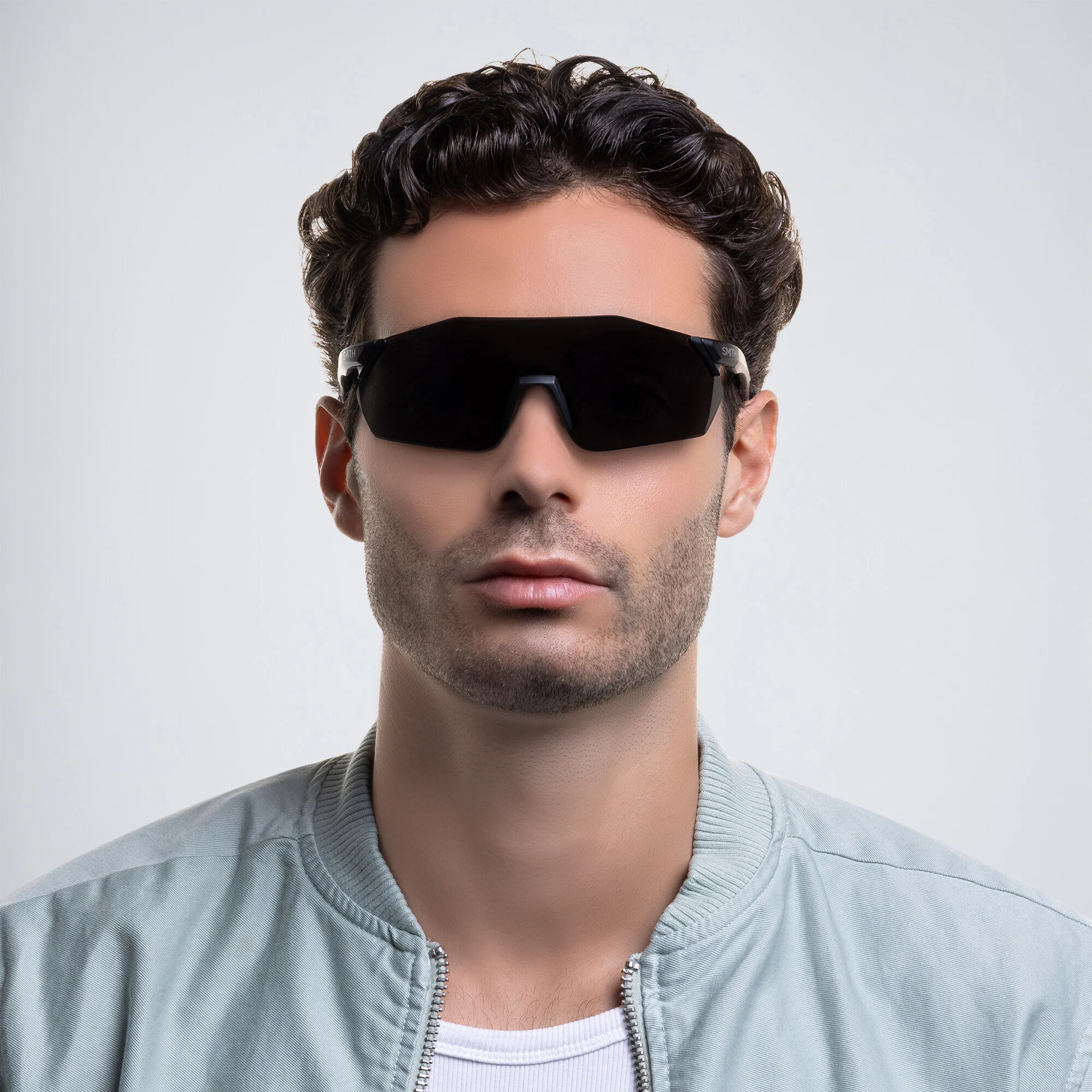 تسوق نظارات شمسية واسعة غير منتظمة بدون إطار للجنسين سميث بلون أسود أونلاين.