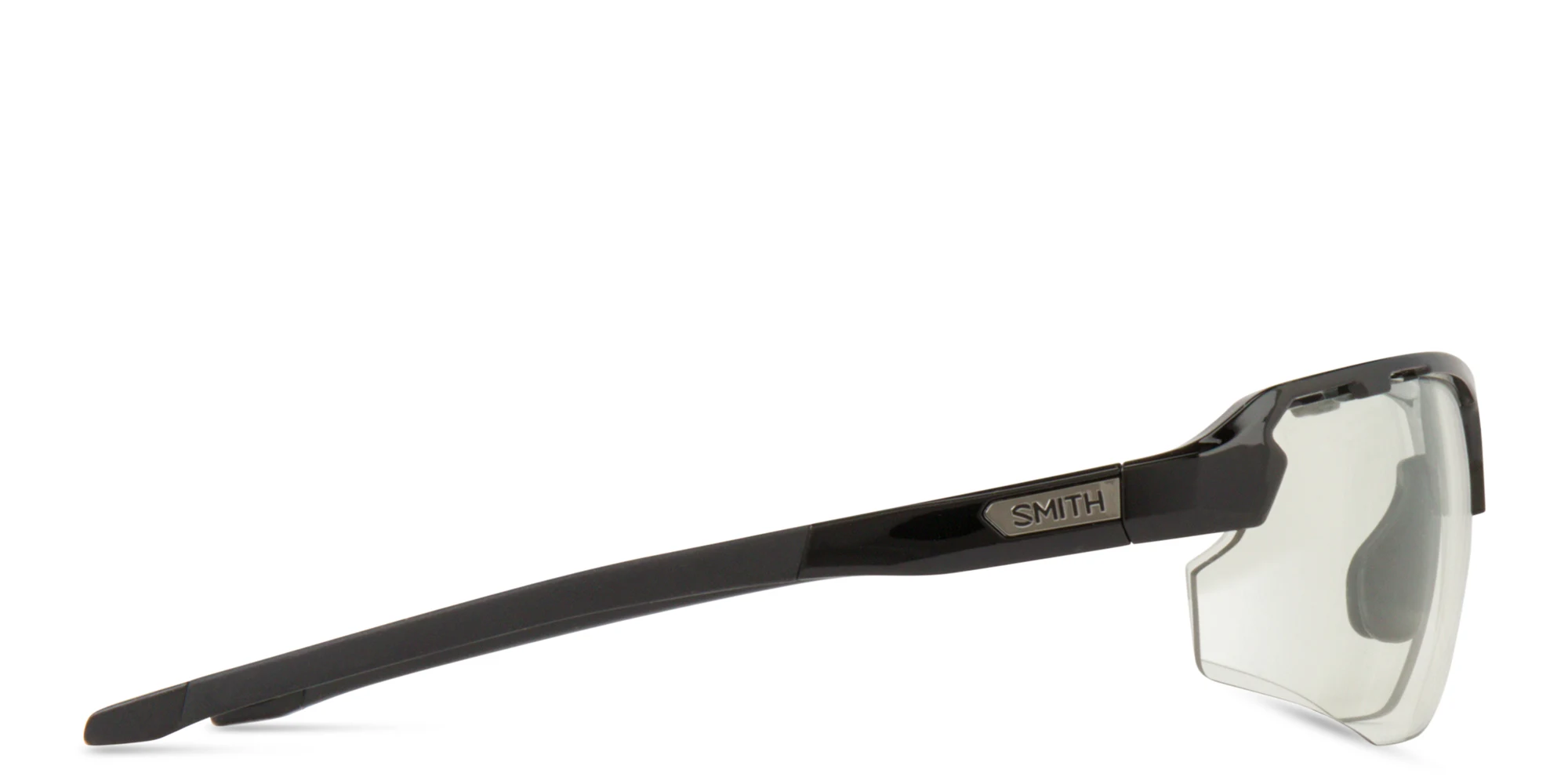 Shop SMITH Unisex Half-Rim Wide Irregular Sunglasses in Black online.