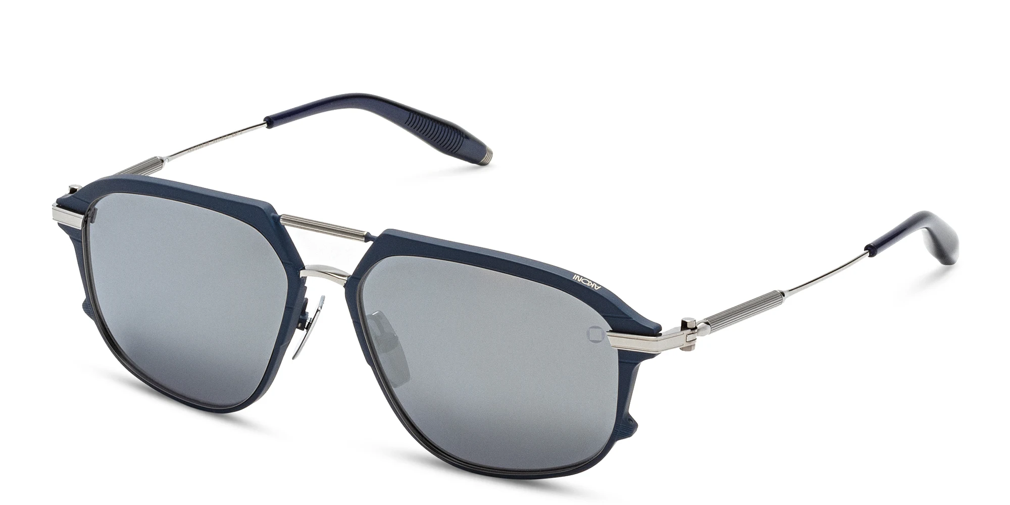 Shop AKONI Aviator Sunglasses in Black online.