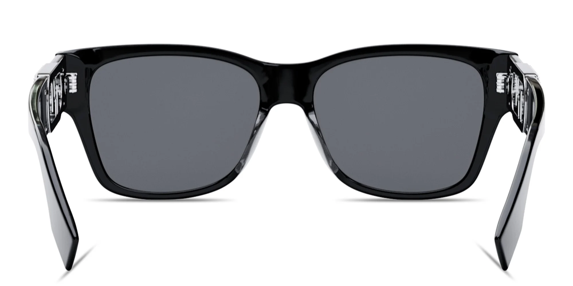 Shop FENDI Crystal O'Lock Irregular Sunglasses in Black online.