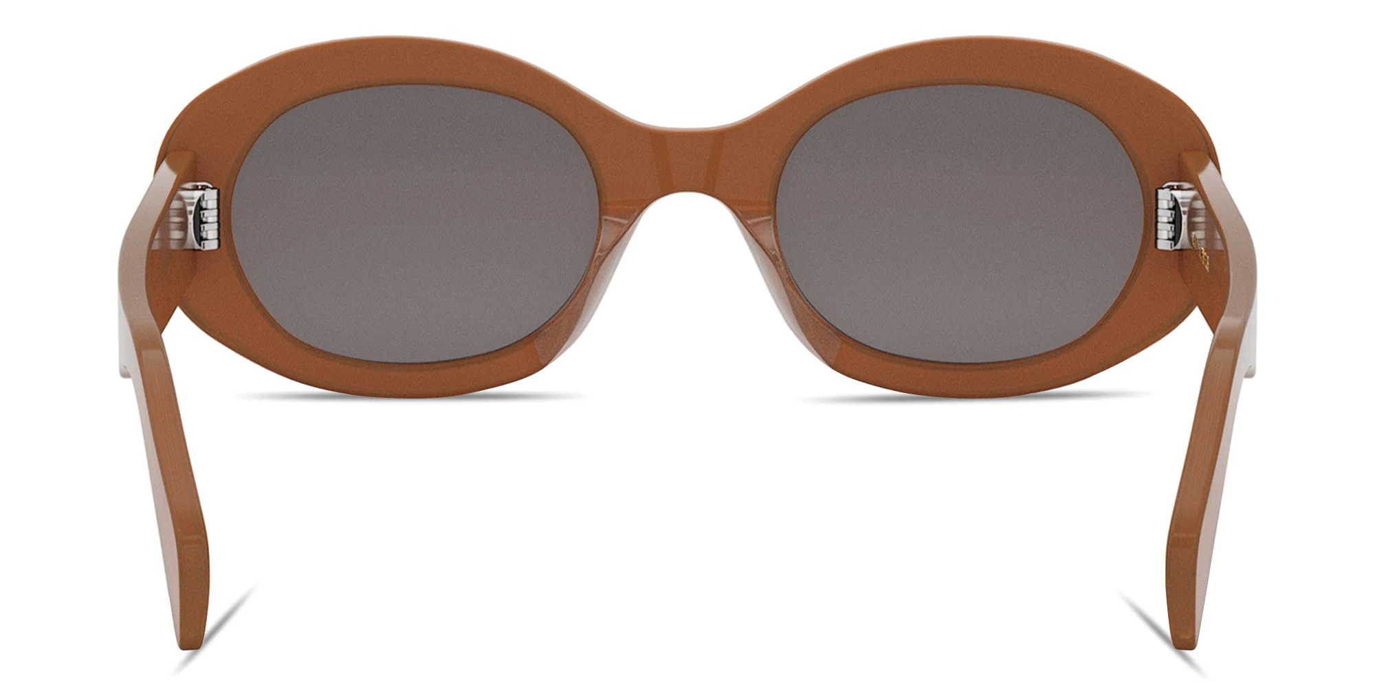 Shop CELINE Triomphe Oval Sunglasses in Brown online.