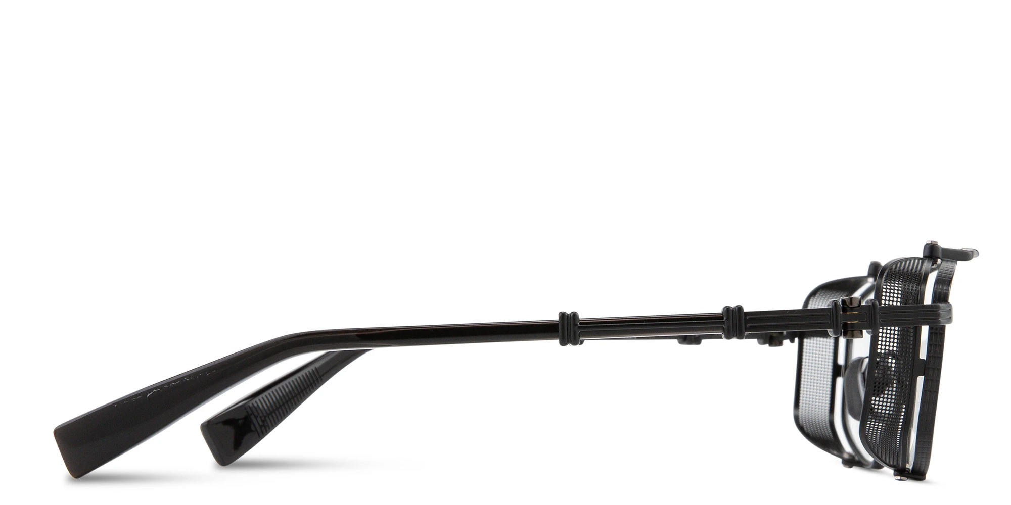 Shop BALMAIN Unisex Wide Aviator Eyeglasses in Black online.