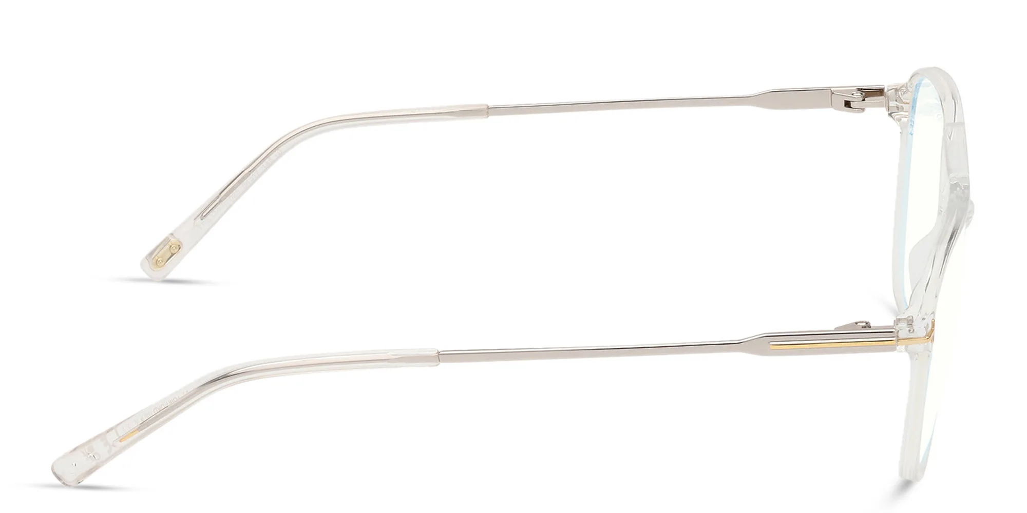 Shop TOM FORD Pilot Eyeglasses in Crystal online.