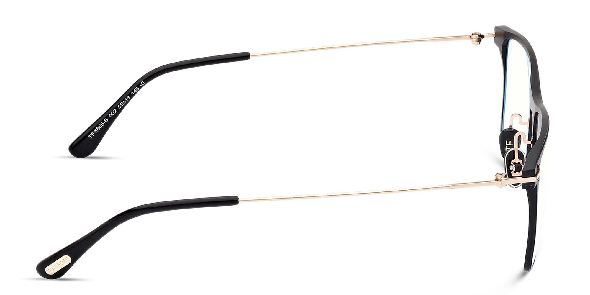 Shop TOM FORD Wide Square Eyeglasses in Matte Black online.