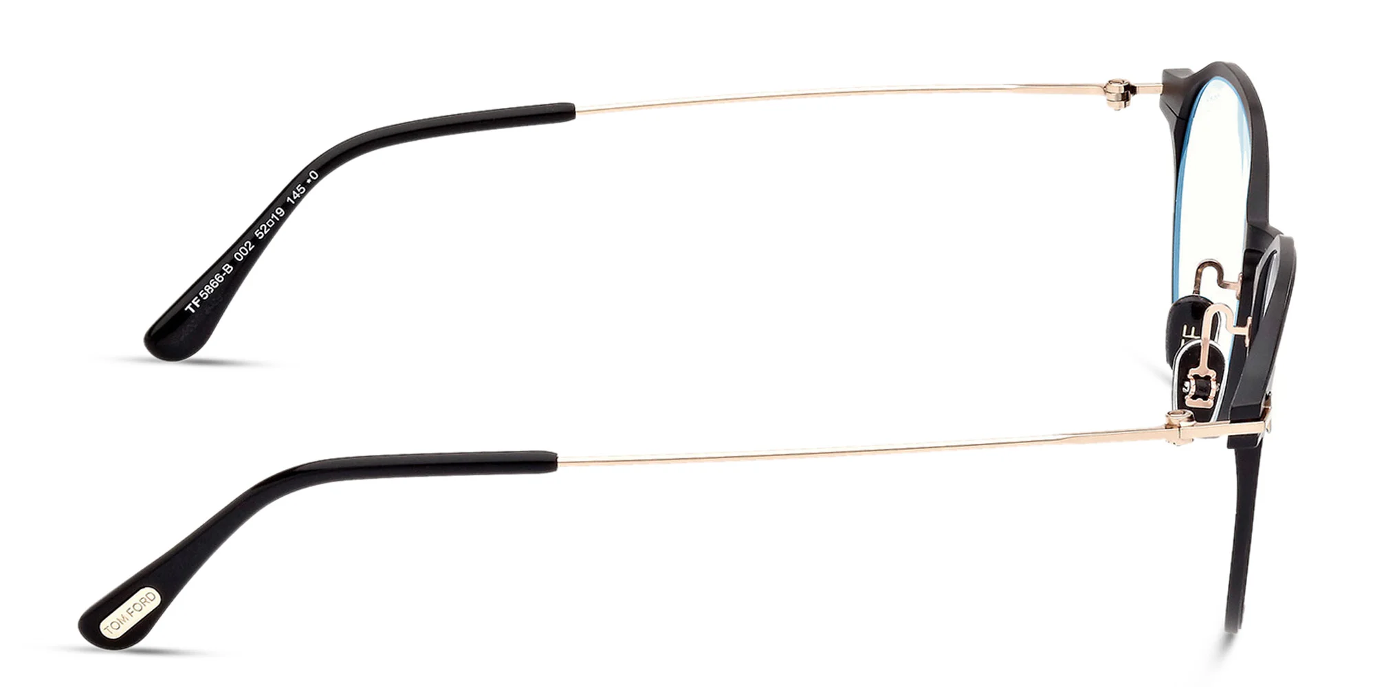 Shop TOM FORD Round Eyeglasses in Matte Black online.