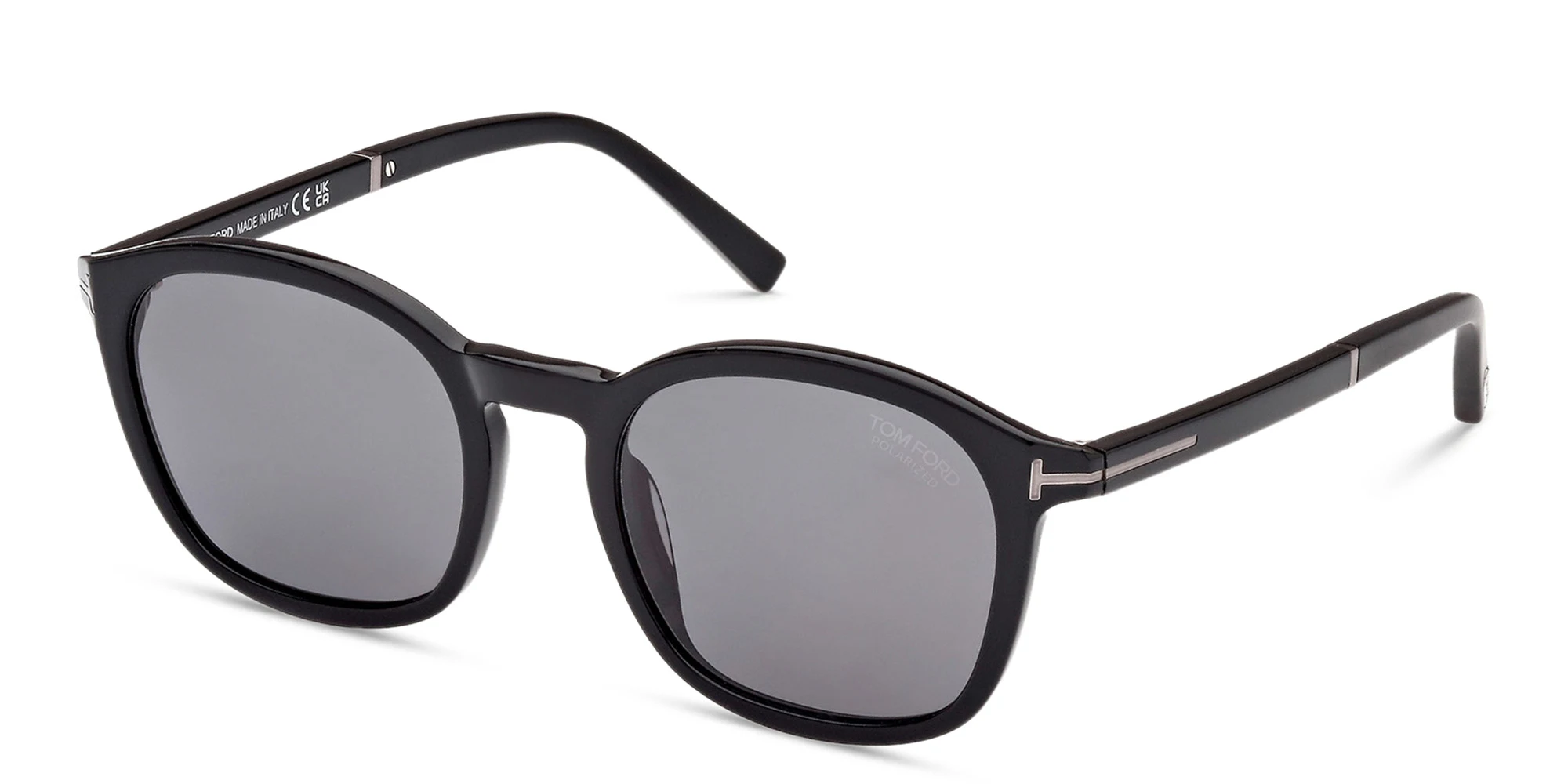 Shop TOM FORD Jayson Square Sunglasses in Shiny Black online.