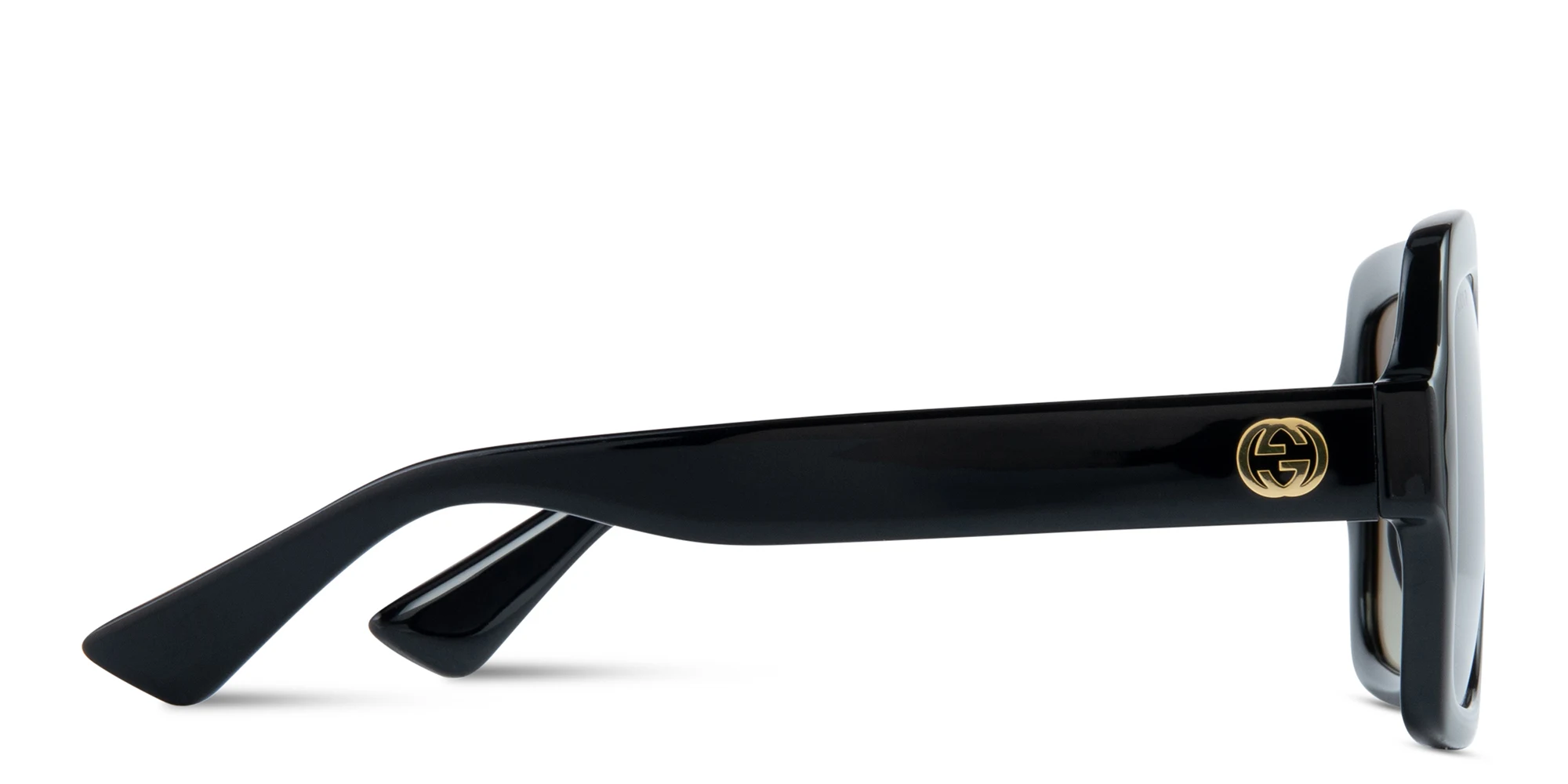Shop GUCCI Oversized Square Sunglasses in Black online.