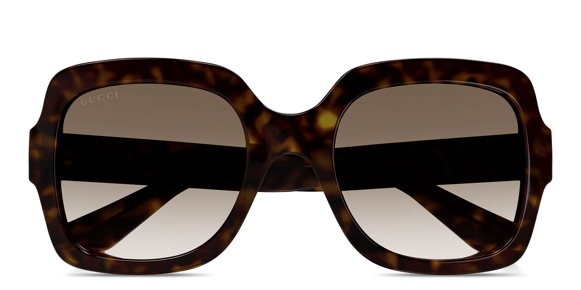Shop GUCCI Interlocking G Oversized Square Sunglasses in Dark Havana online.