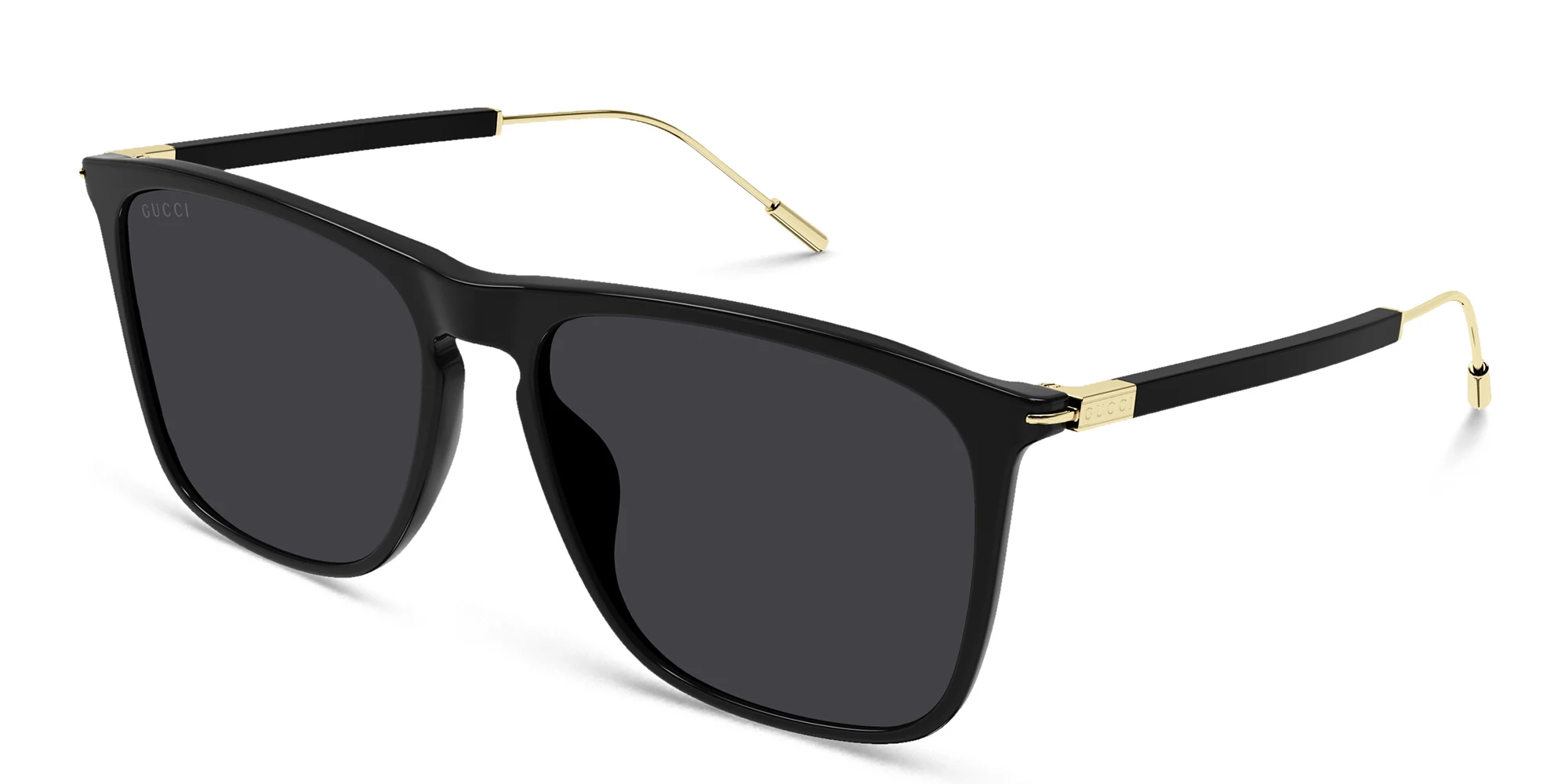 Shop GUCCI Square Sunglasses in Black online.