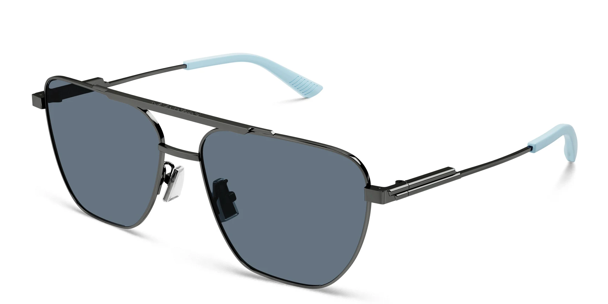 Shop BOTTEGA VENETA Aviator Sunglasses in Gunmetal online.