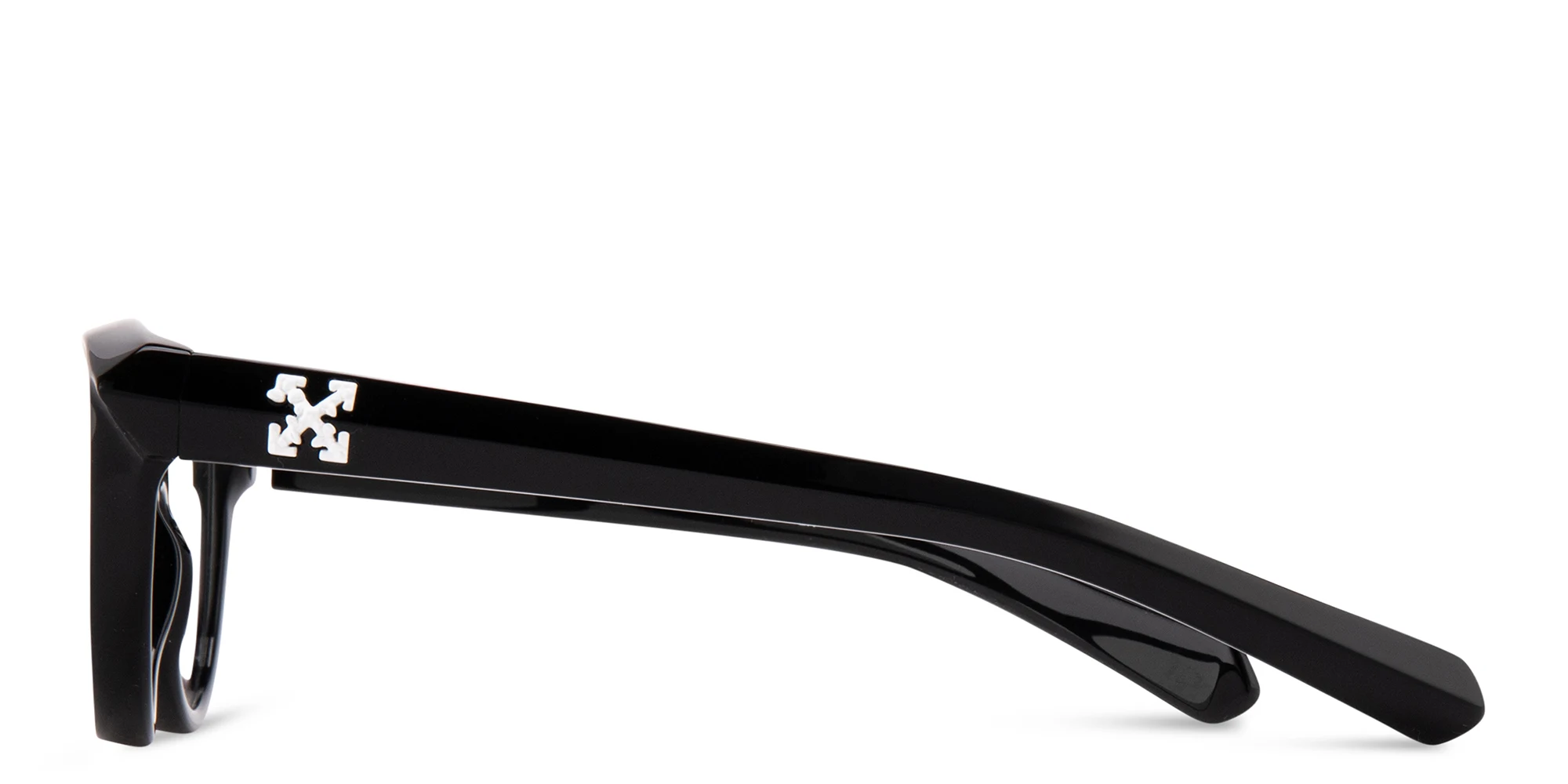 Shop OFF WHITE Style 26 Unisex Cat-Eye Eyeglasses in Shiny Black online.