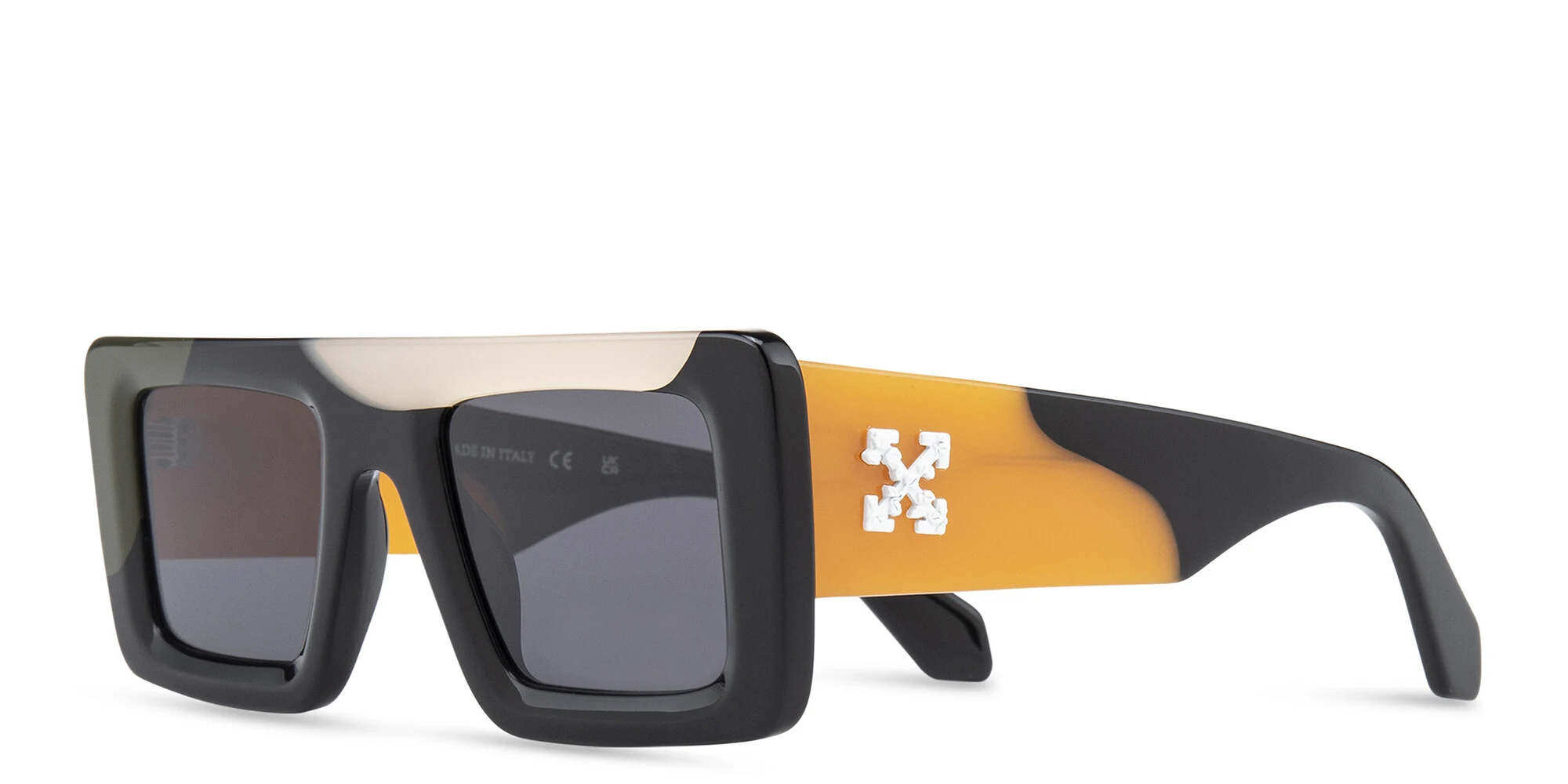 Shop OFF WHITE Seattle Unisex Square Sunglasses in Black online.