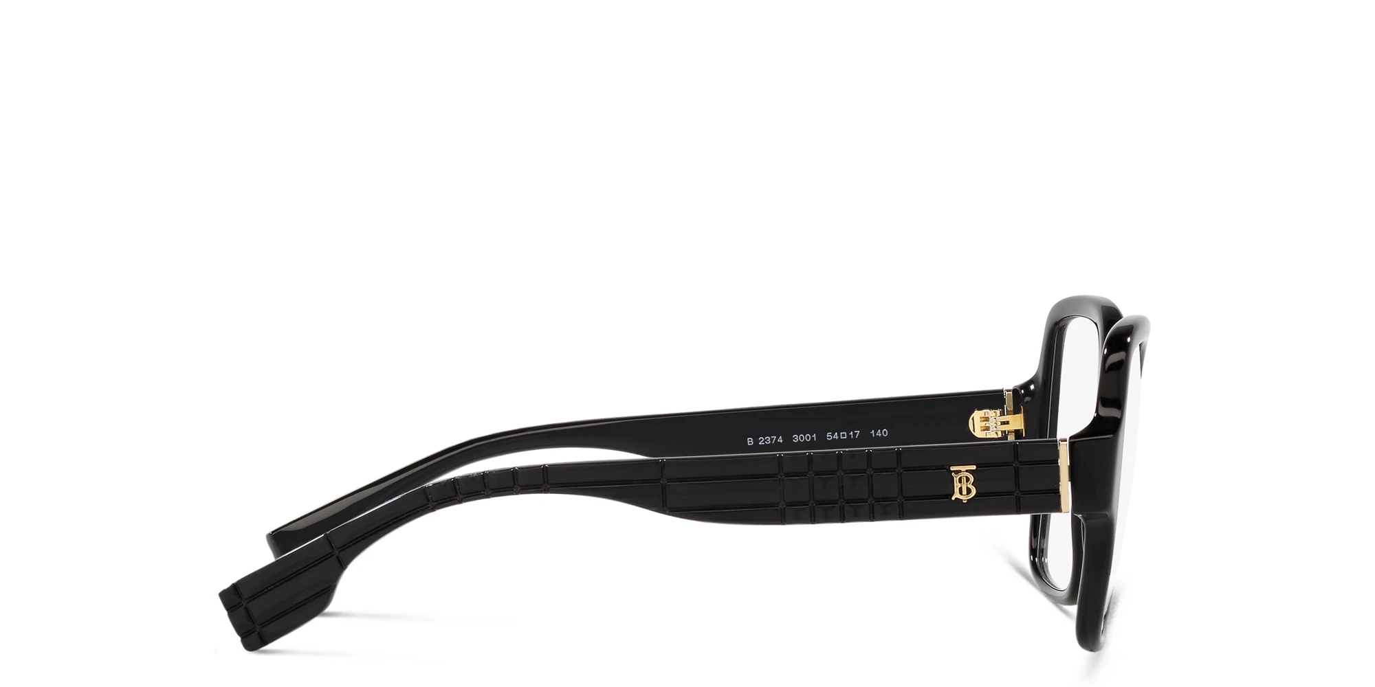 Shop BURBERRY Square Eyeglasses in Black online.
