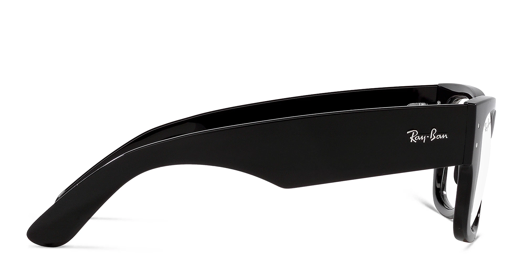 Shop Ray-Ban Mega Wayfarer Unisex Square Eyeglasses in Black online.