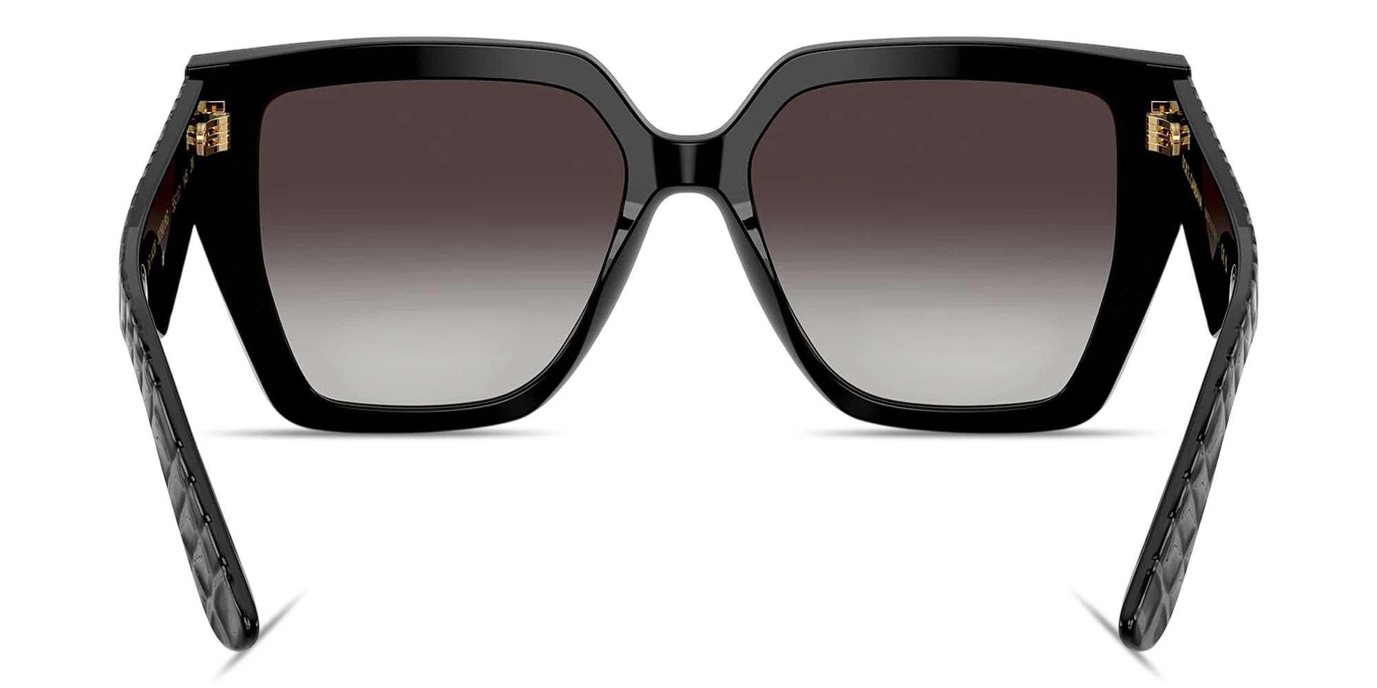 Shop Dolce & Gabbana DG Motif Square Sunglasses in Black Texture Cocco online.