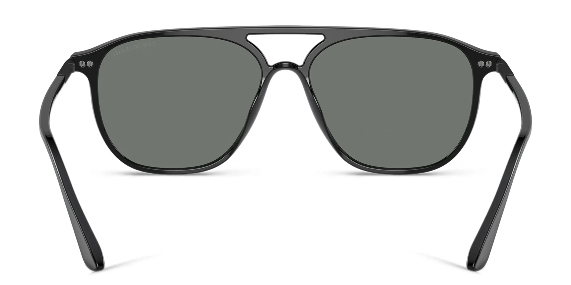 Shop GIORGIO ARMANI Pilot Sunglasses in Black online.
