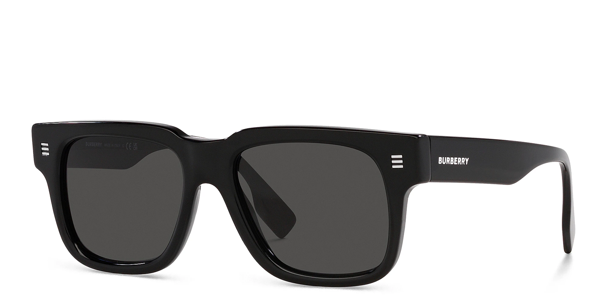 Shop BURBERRY Square Sunglasses in Black online.