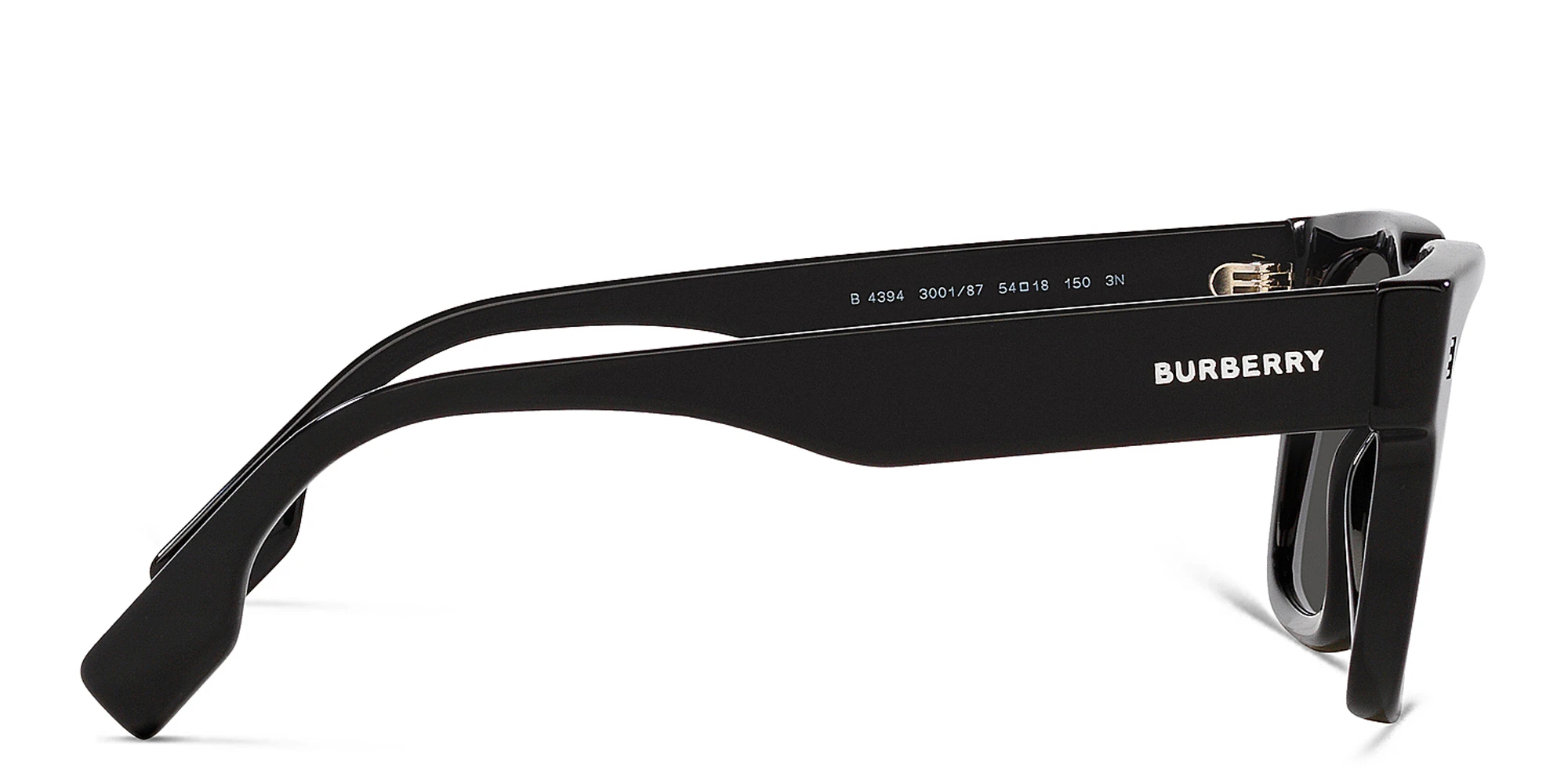 Shop BURBERRY Square Sunglasses in Black online.