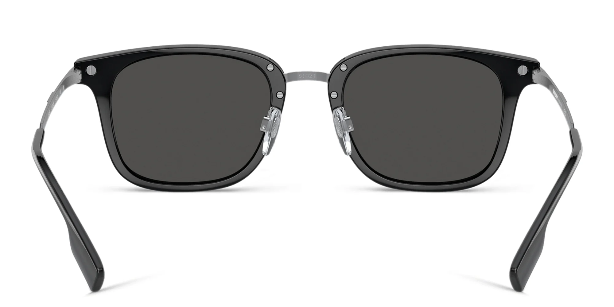 Shop BURBERRY Square Sunglasses in Black online.