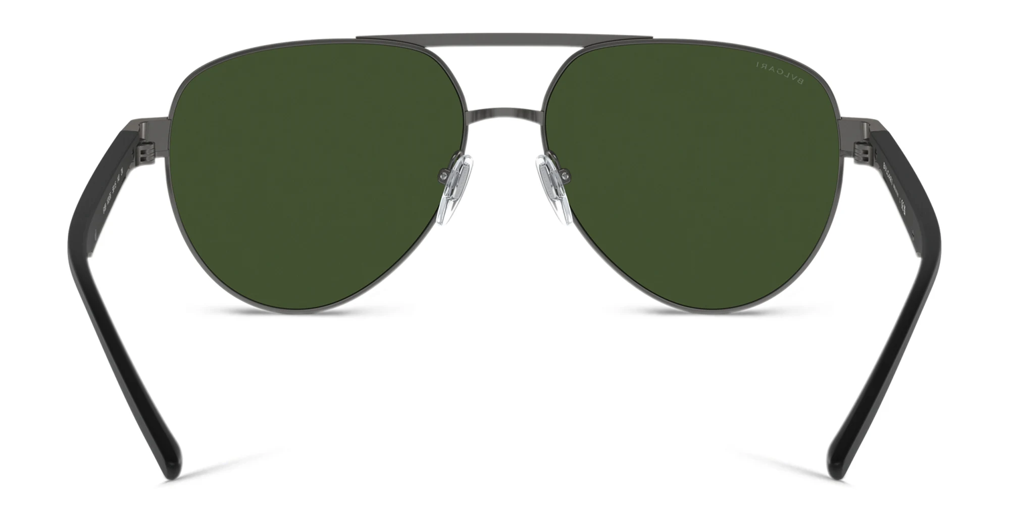 Shop BVLGARI Pilot Sunglasses in Ruthenium online.