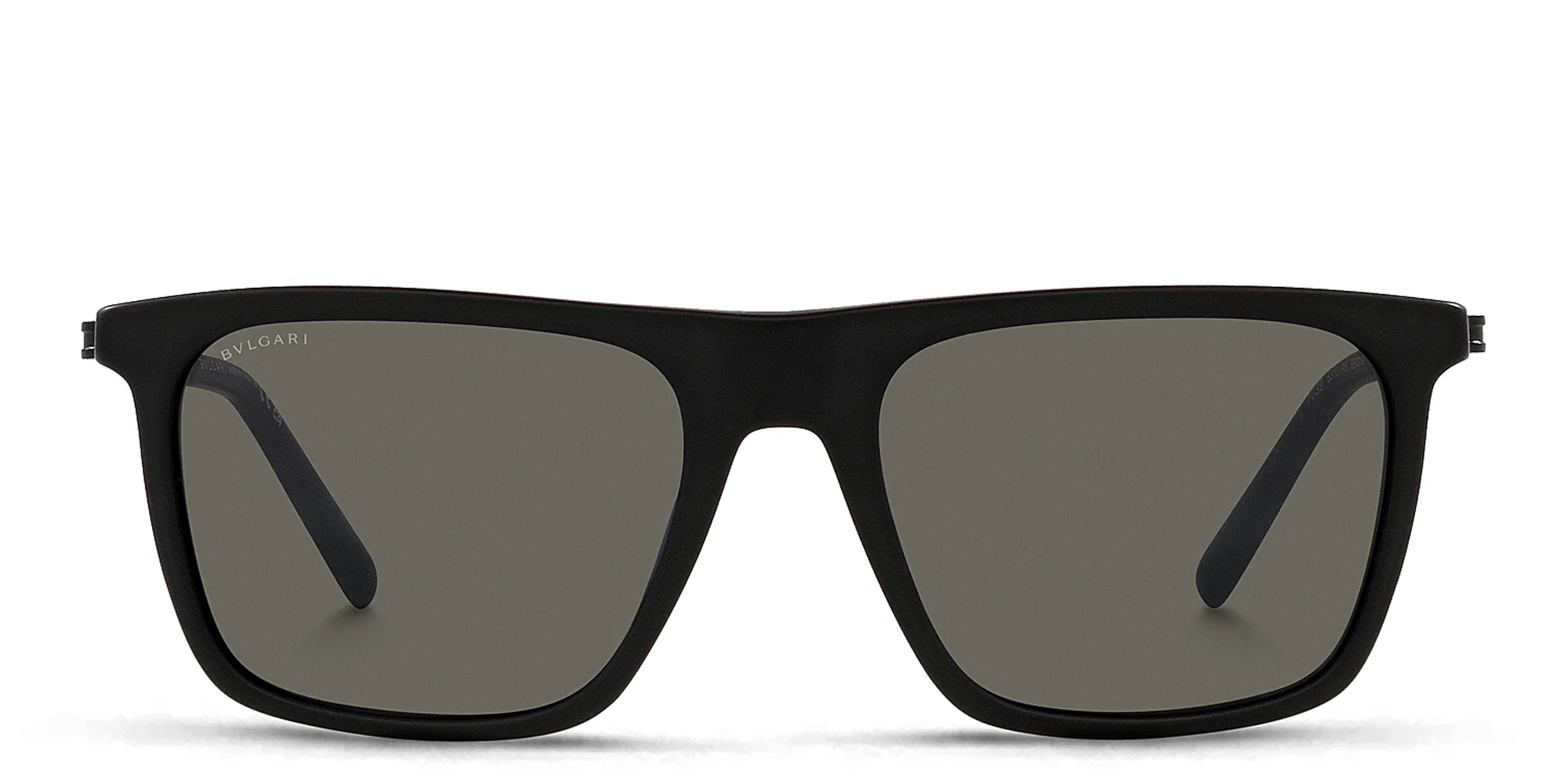 Shop BVLGARI Square Sunglasses in Matte Black online.
