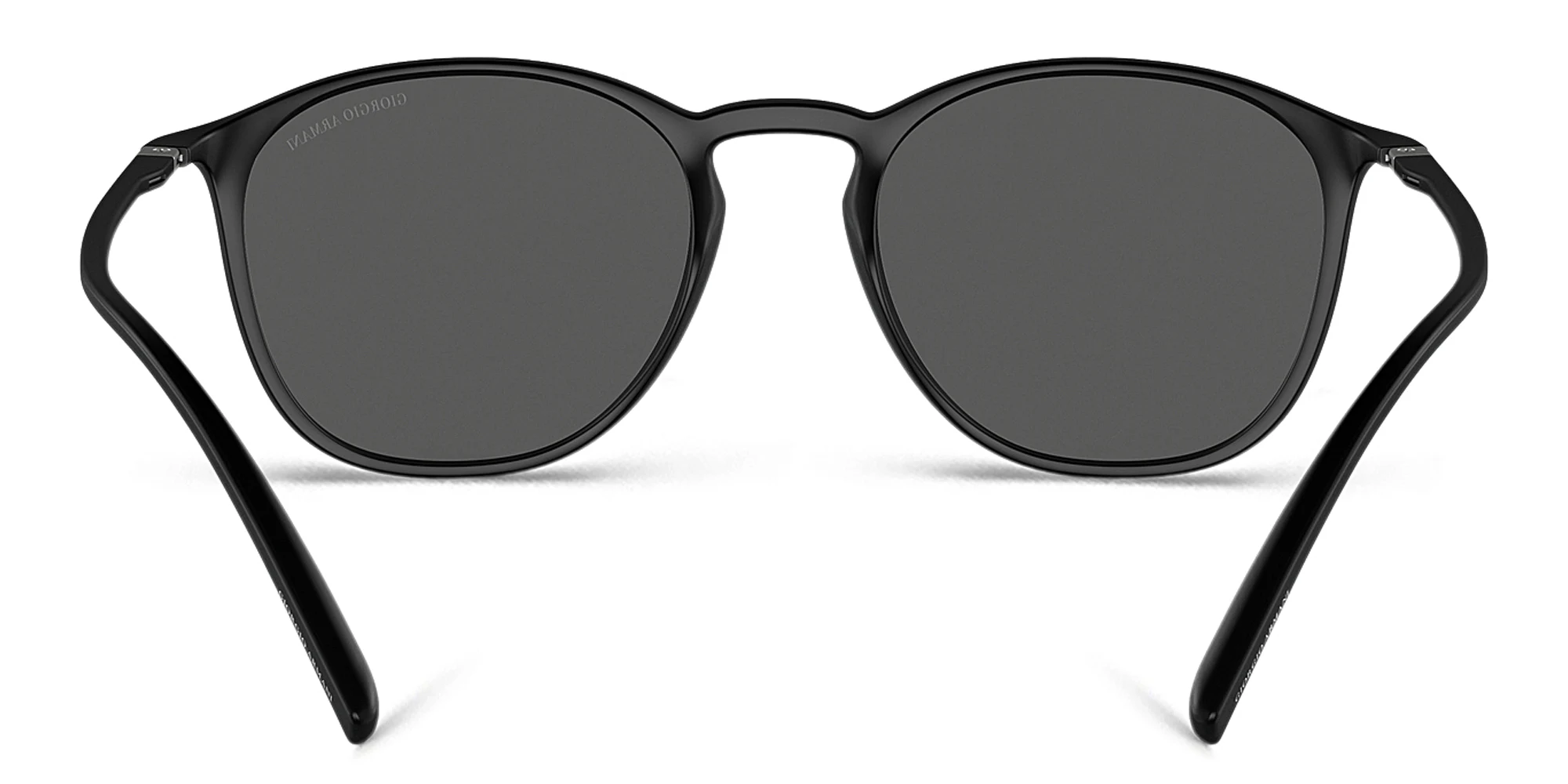 Shop GIORGIO ARMANI Round Sunglasses in Matte Black online.