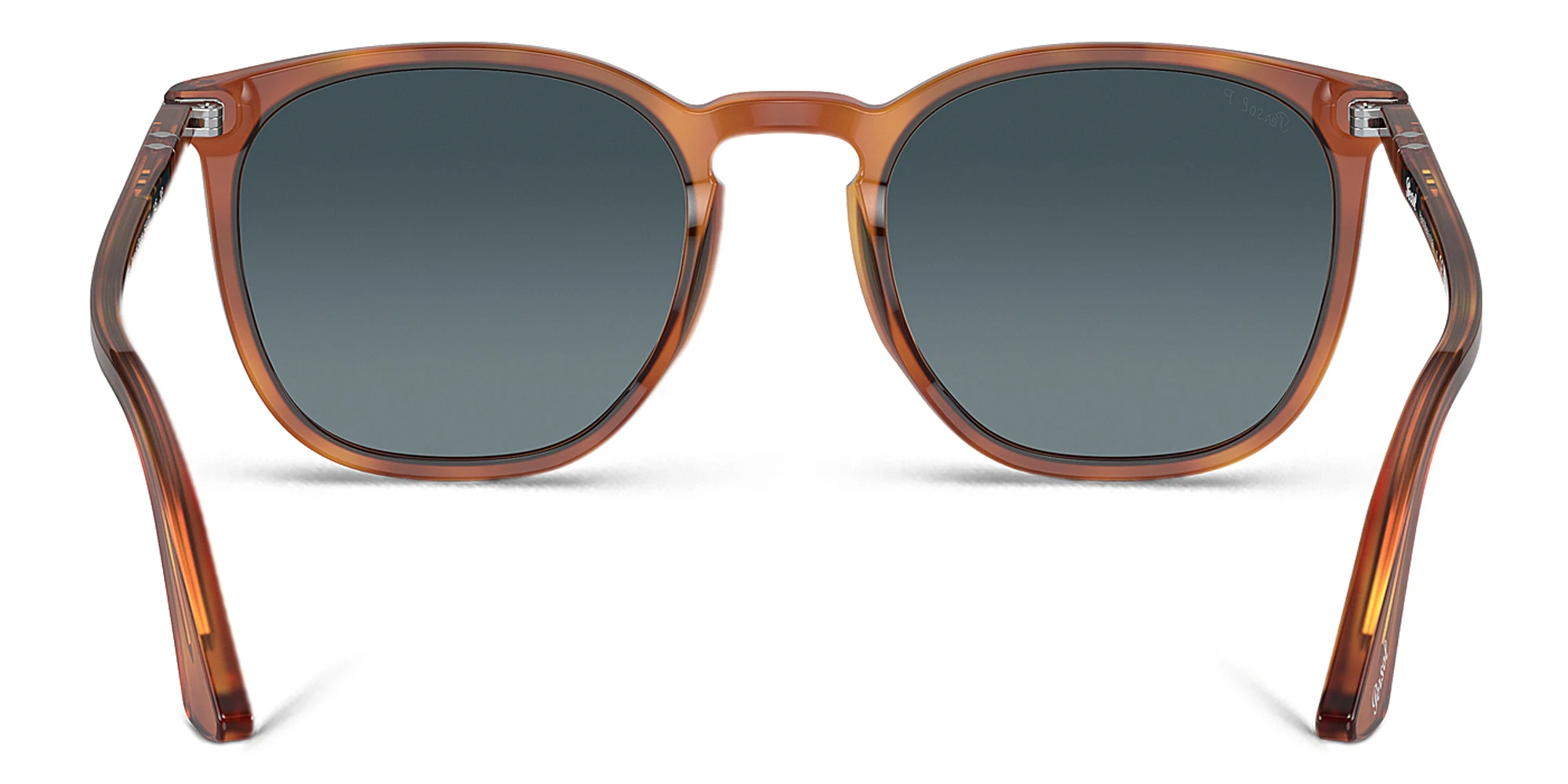 Shop PERSOL Unisex Round Sunglasses in Brown online.