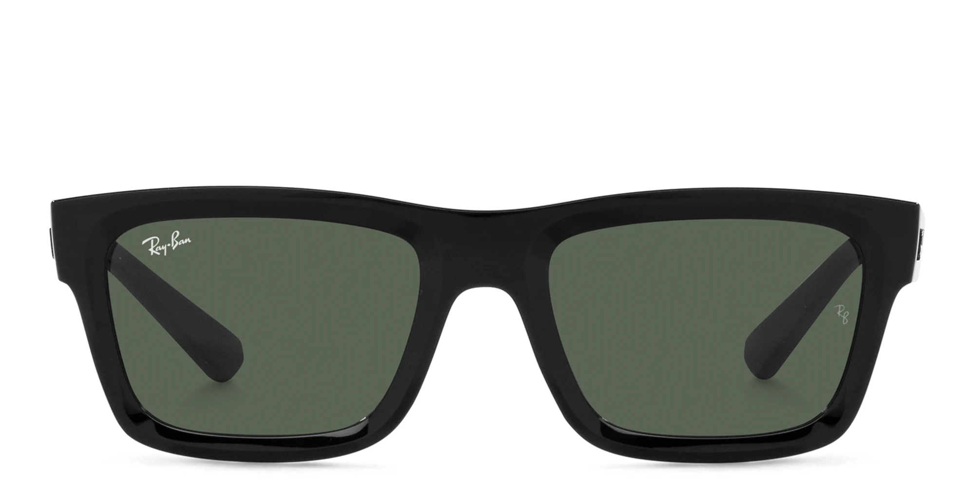Shop Ray-Ban Warren Unisex Rectangle Sunglasses in Black online.