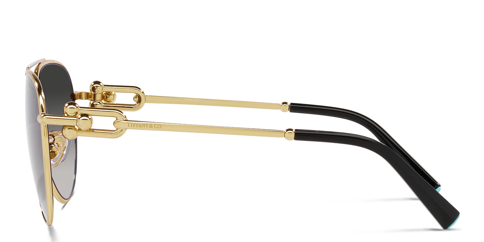 Shop TIFFANY Aviator Sunglasses in Gold online.