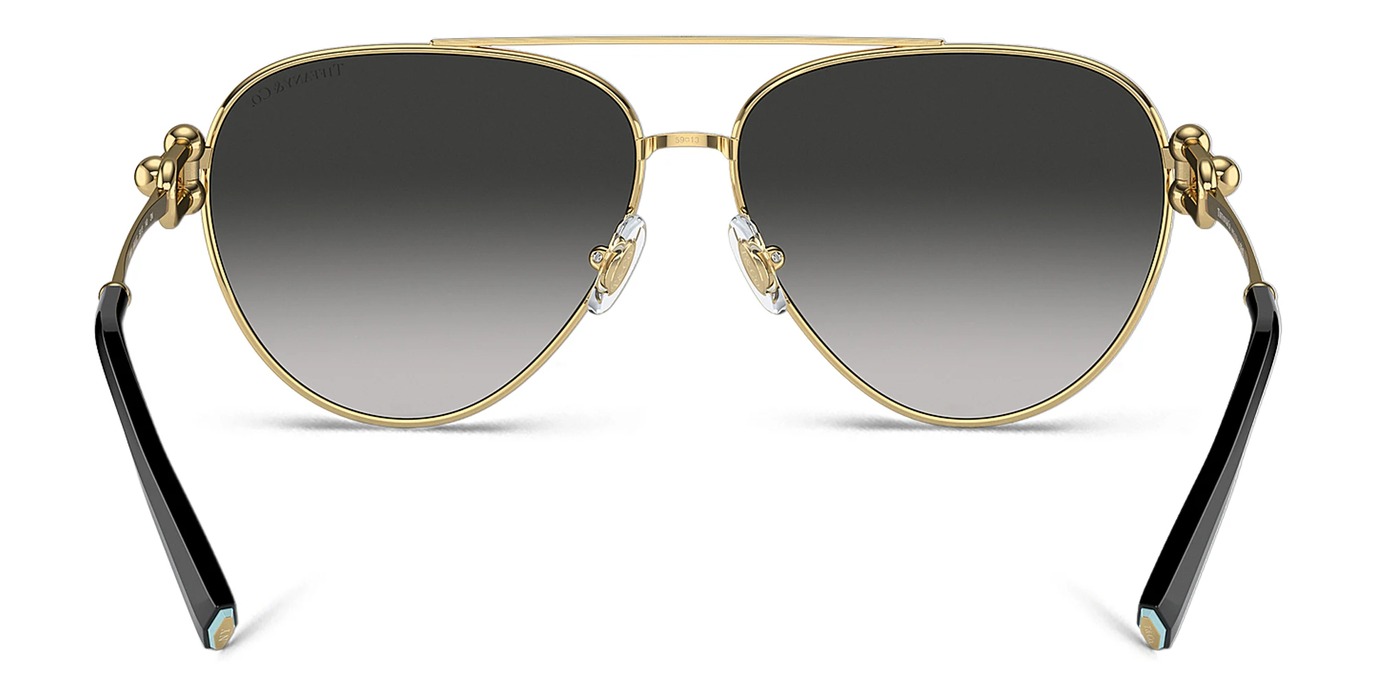 Shop TIFFANY Aviator Sunglasses in Gold online.