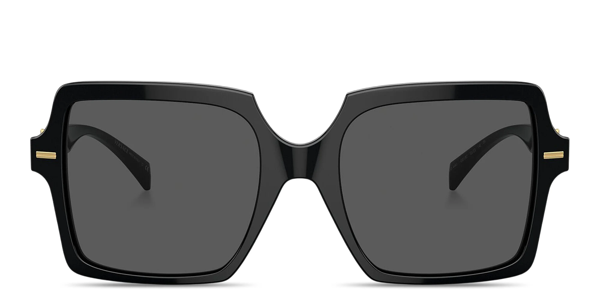 Shop VERSACE Medusa-embellished Square Sunglasses in Black online.