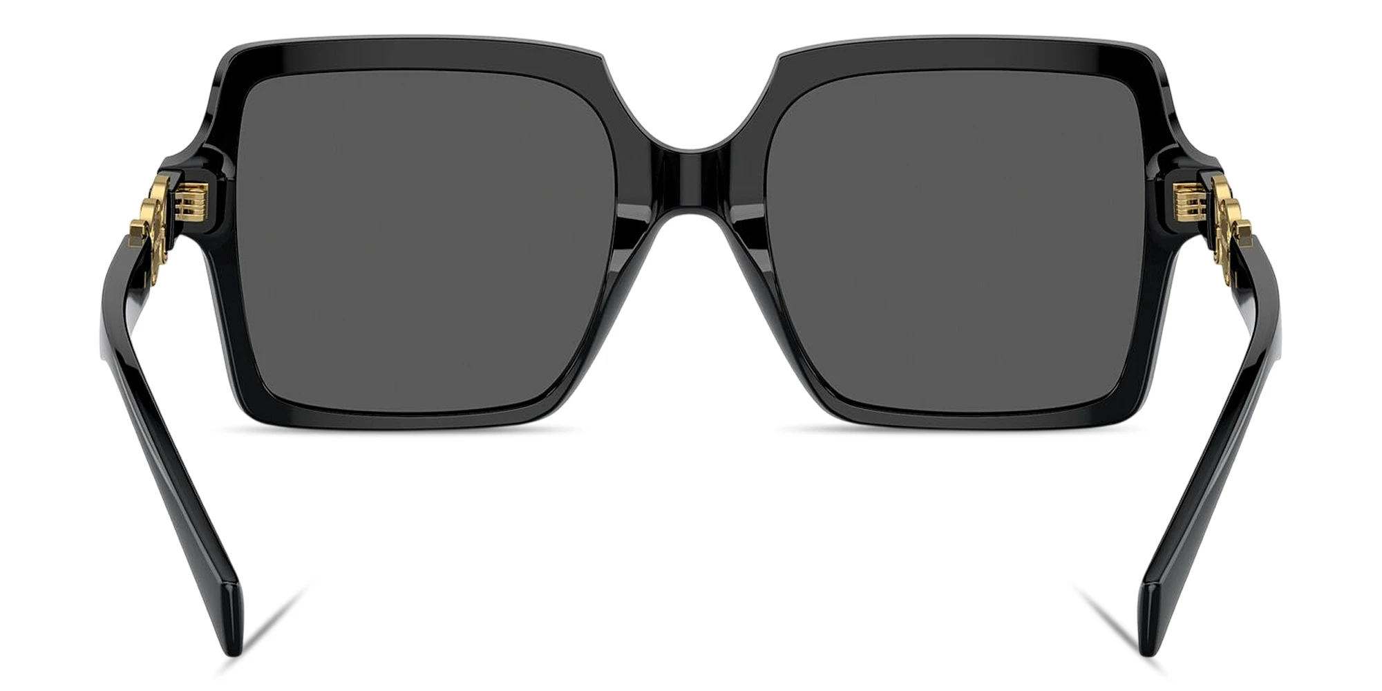 Shop VERSACE Medusa-embellished Square Sunglasses in Black online.