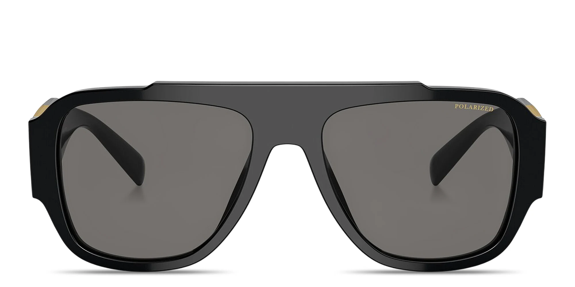 Shop VERSACE Medusa Pillow Sunglasses in Black online.
