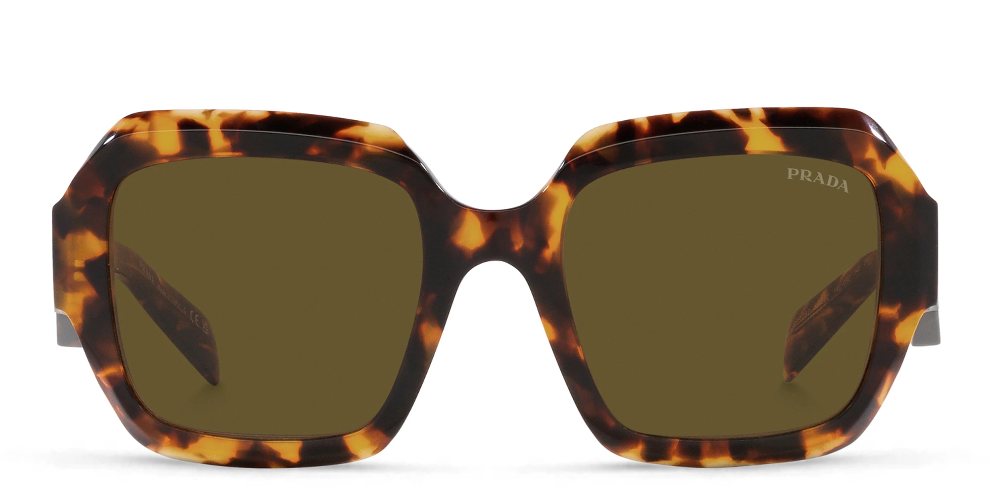 Shop PRADA Oversized Pillow Sunglasses in Tortoise online.