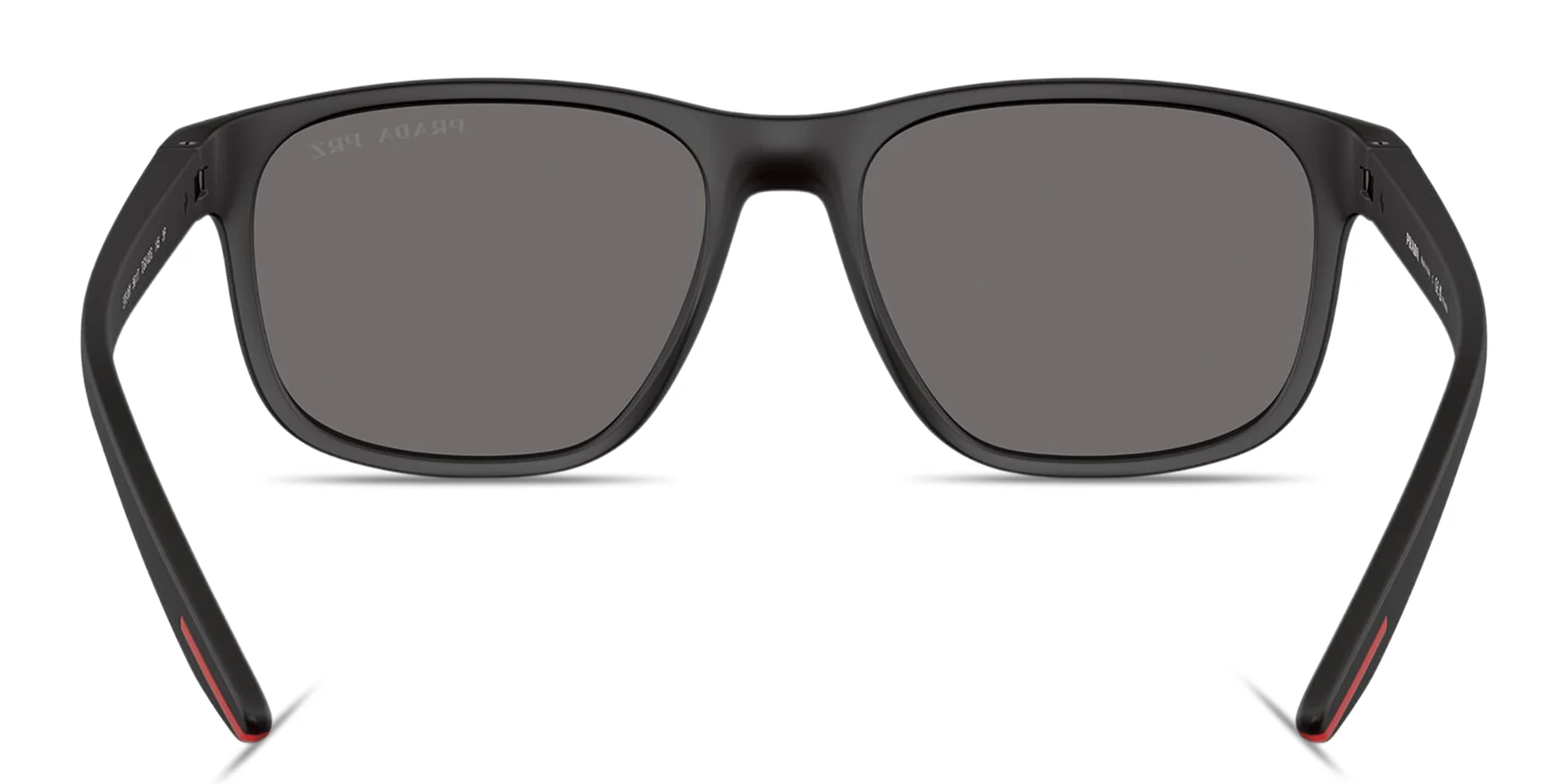 Shop Prada Linea Rossa Logo Signature Pillow Sunglasses in Black online.