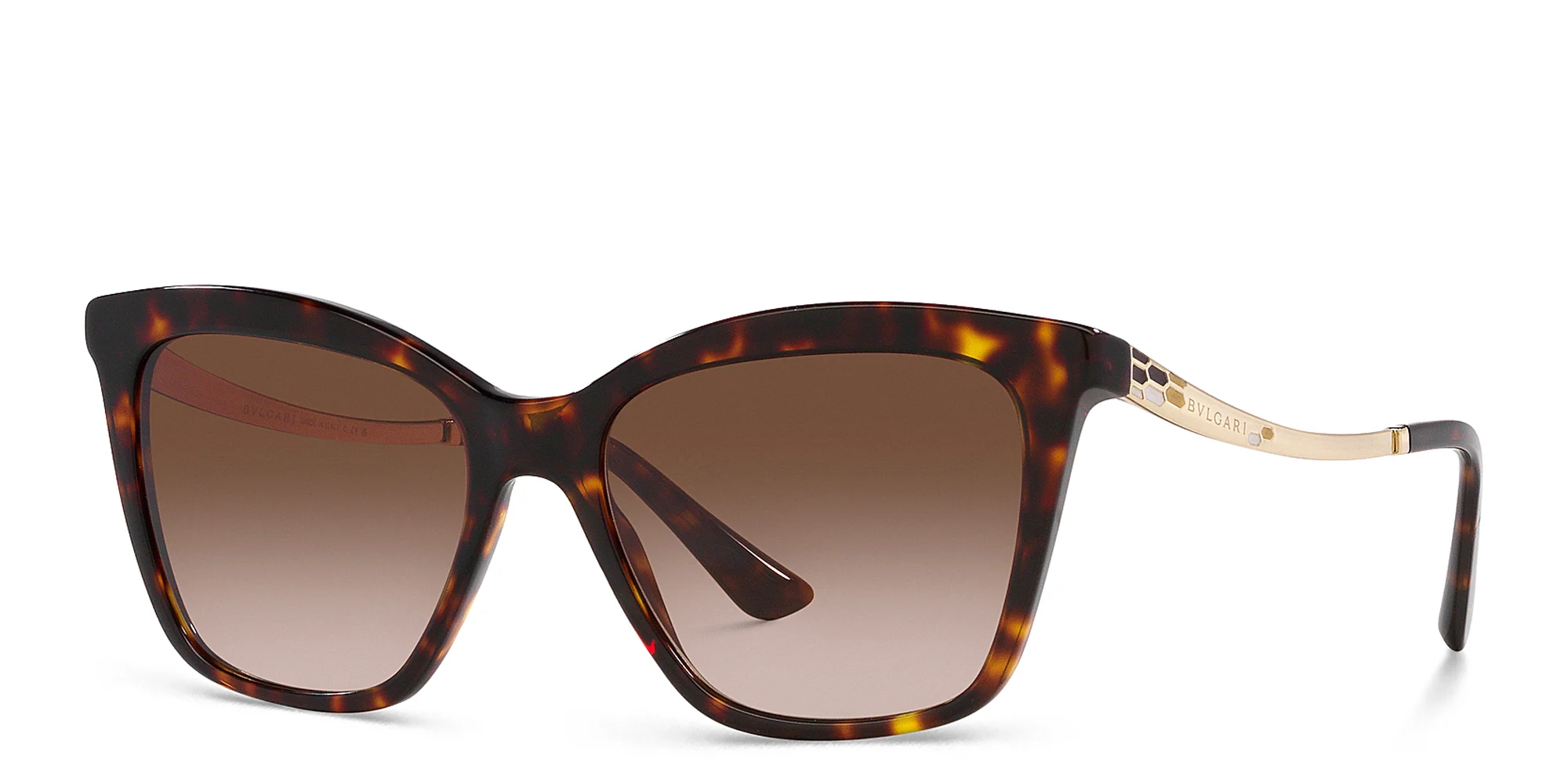 Shop BVLGARI Cat-Eye Sunglasses in Havana online.