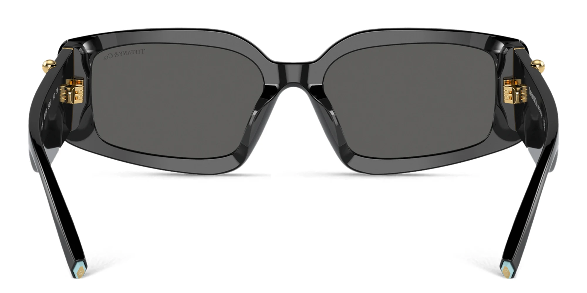 Shop TIFFANY Rectangle Sunglasses in Black online.
