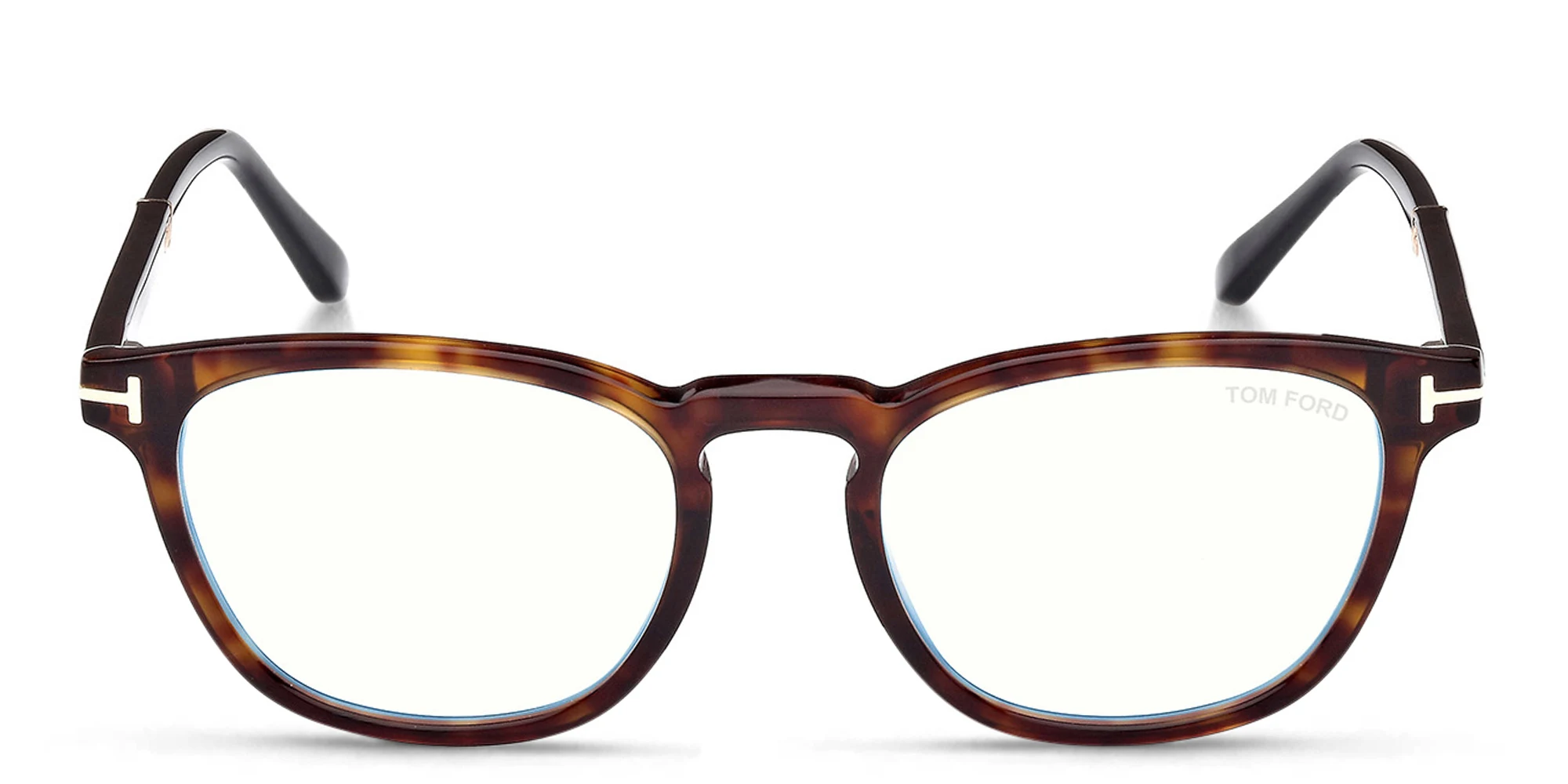 Shop TOM FORD Unisex Round Eyeglasses in Dark Havana online.
