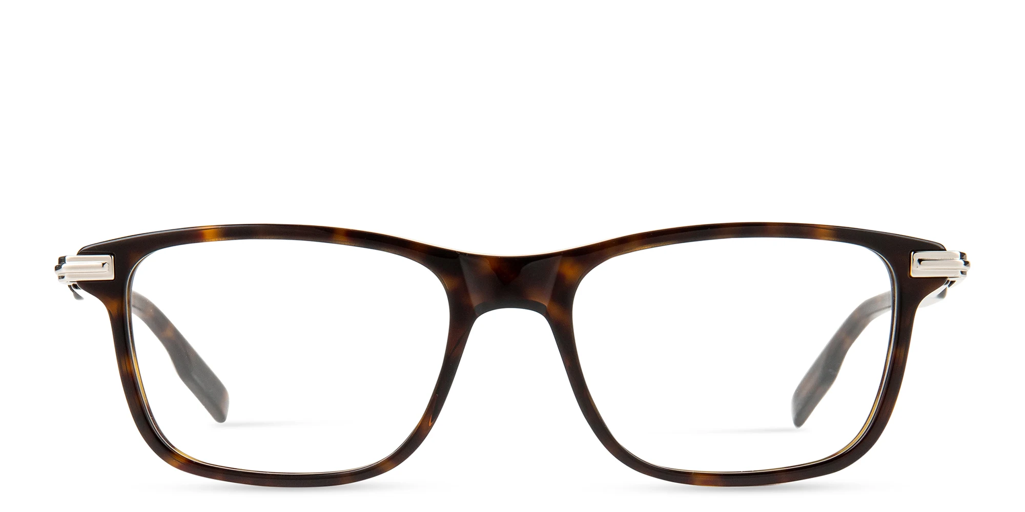 Shop MONTBLANC Rectangle Eyeglasses in Havana online.