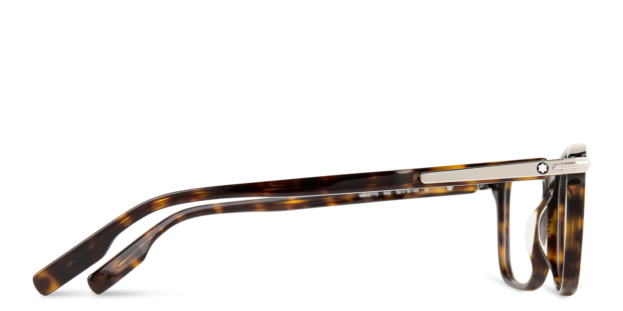 Shop MONTBLANC Rectangle Eyeglasses in Havana online.