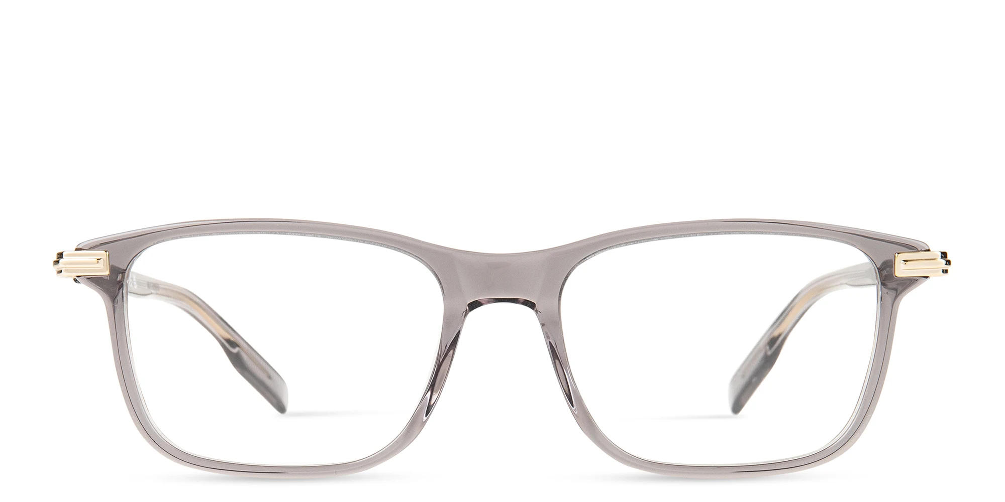 Shop MONTBLANC Rectangle Eyeglasses in Grey online.