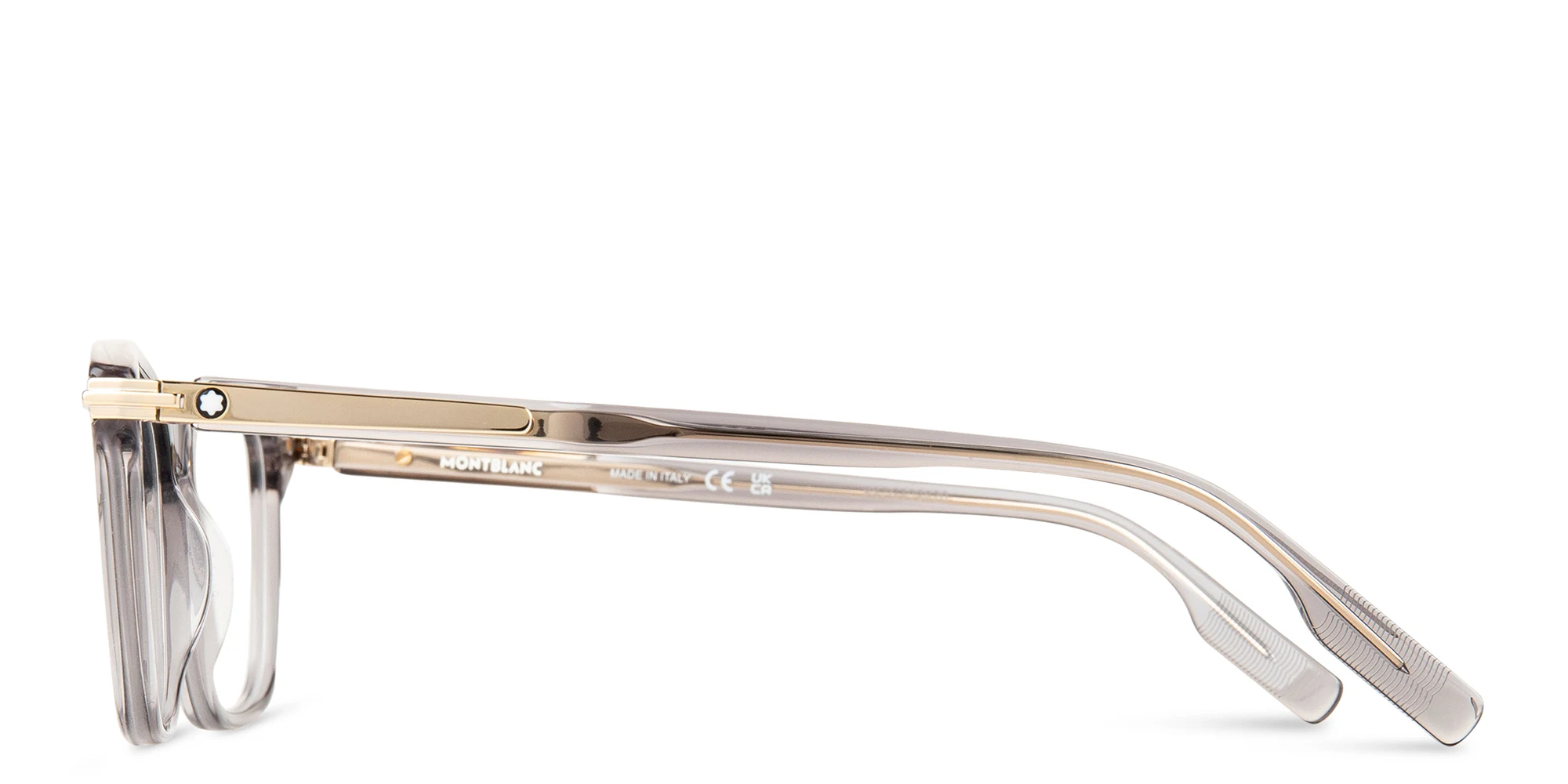 Shop MONTBLANC Rectangle Eyeglasses in Grey online.