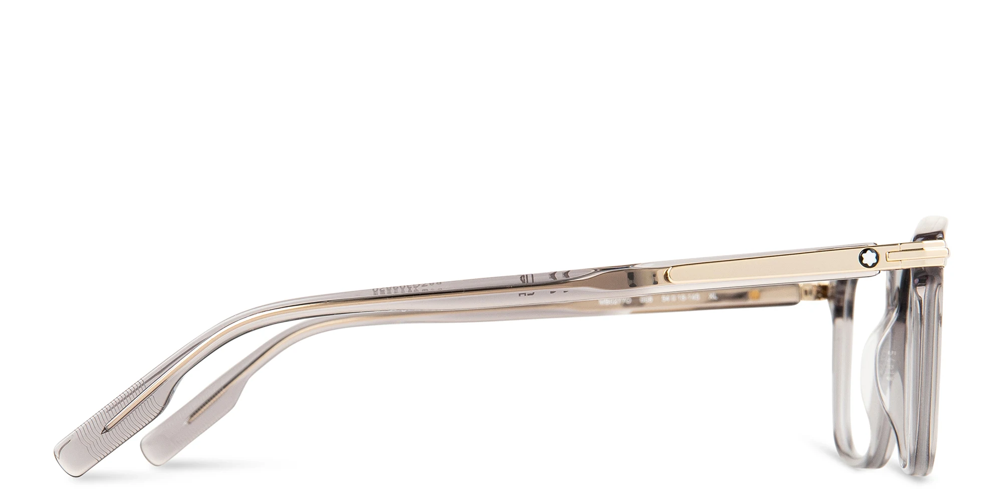 Shop MONTBLANC Rectangle Eyeglasses in Grey online.