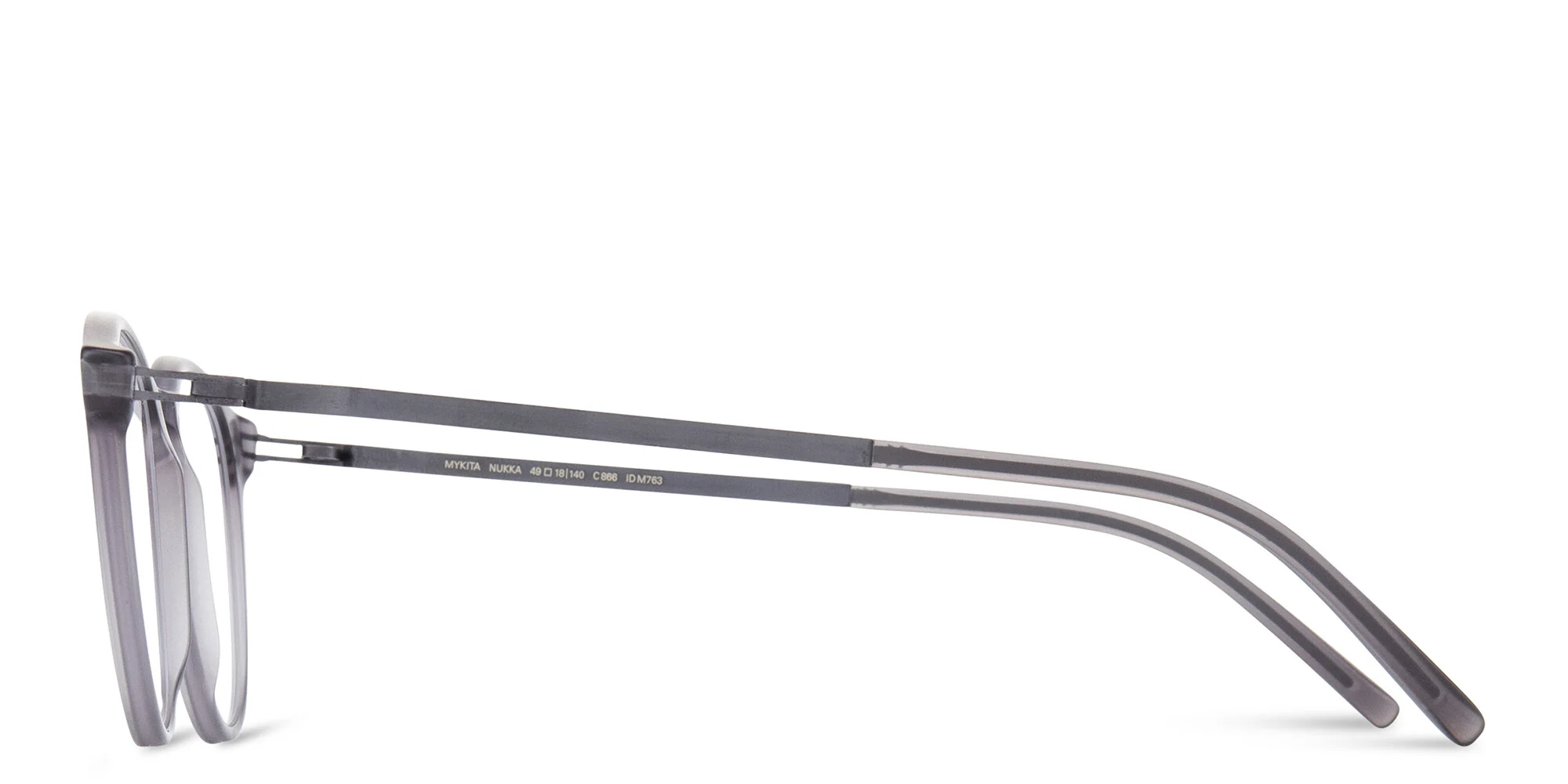 Shop MYKITA Nukka Unisex Round Eyeglasses in Grey online.