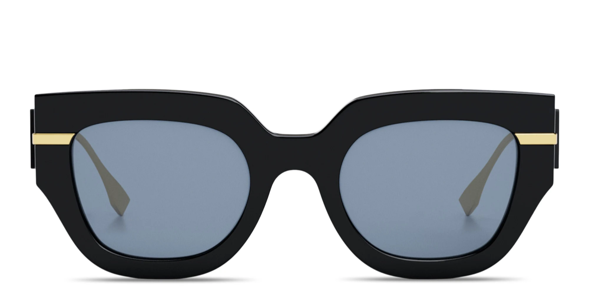 Shop FENDI Fendigraphy Square Sunglasses in Black online.
