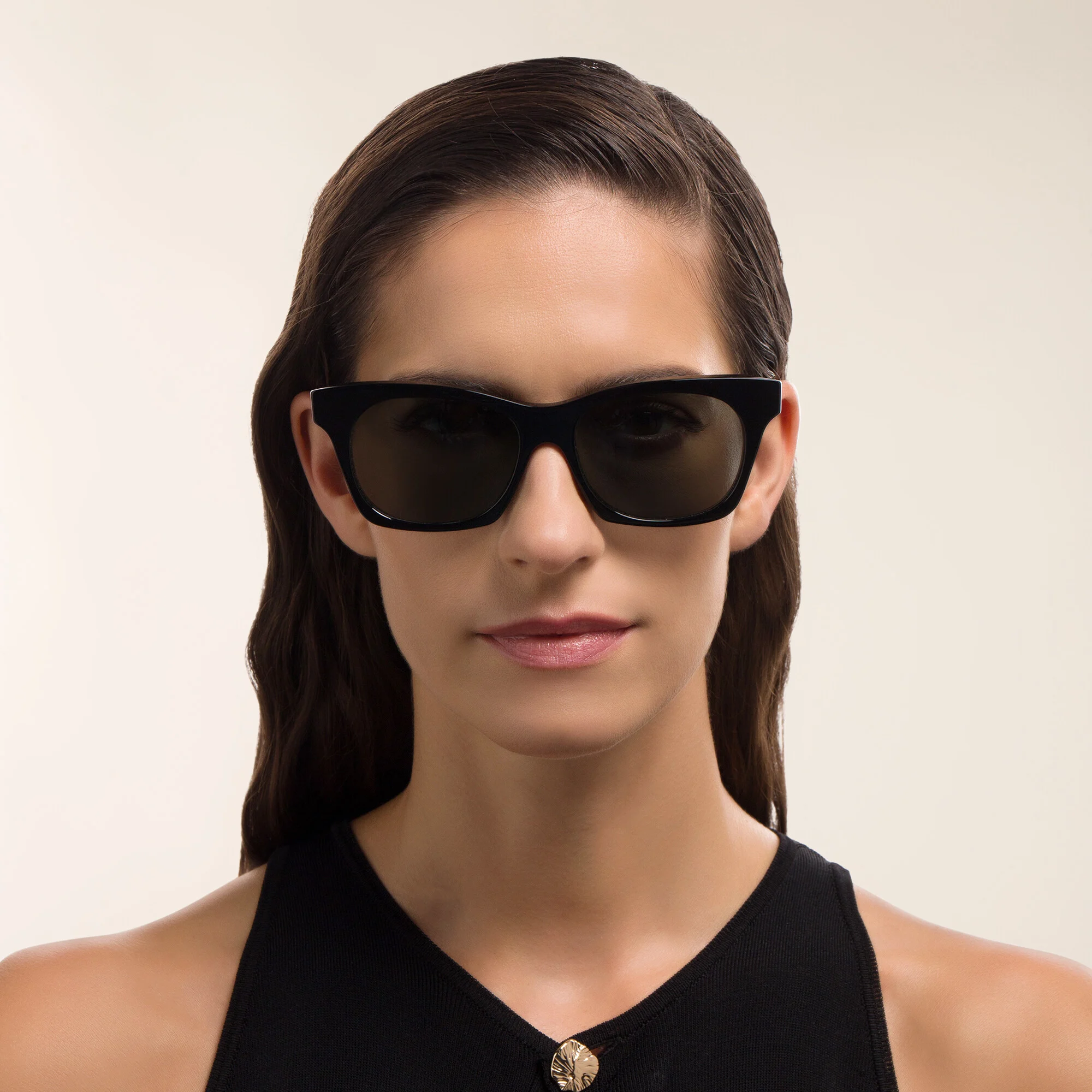 Shop GUCCI Cat-Eye Sunglasses in Black online.